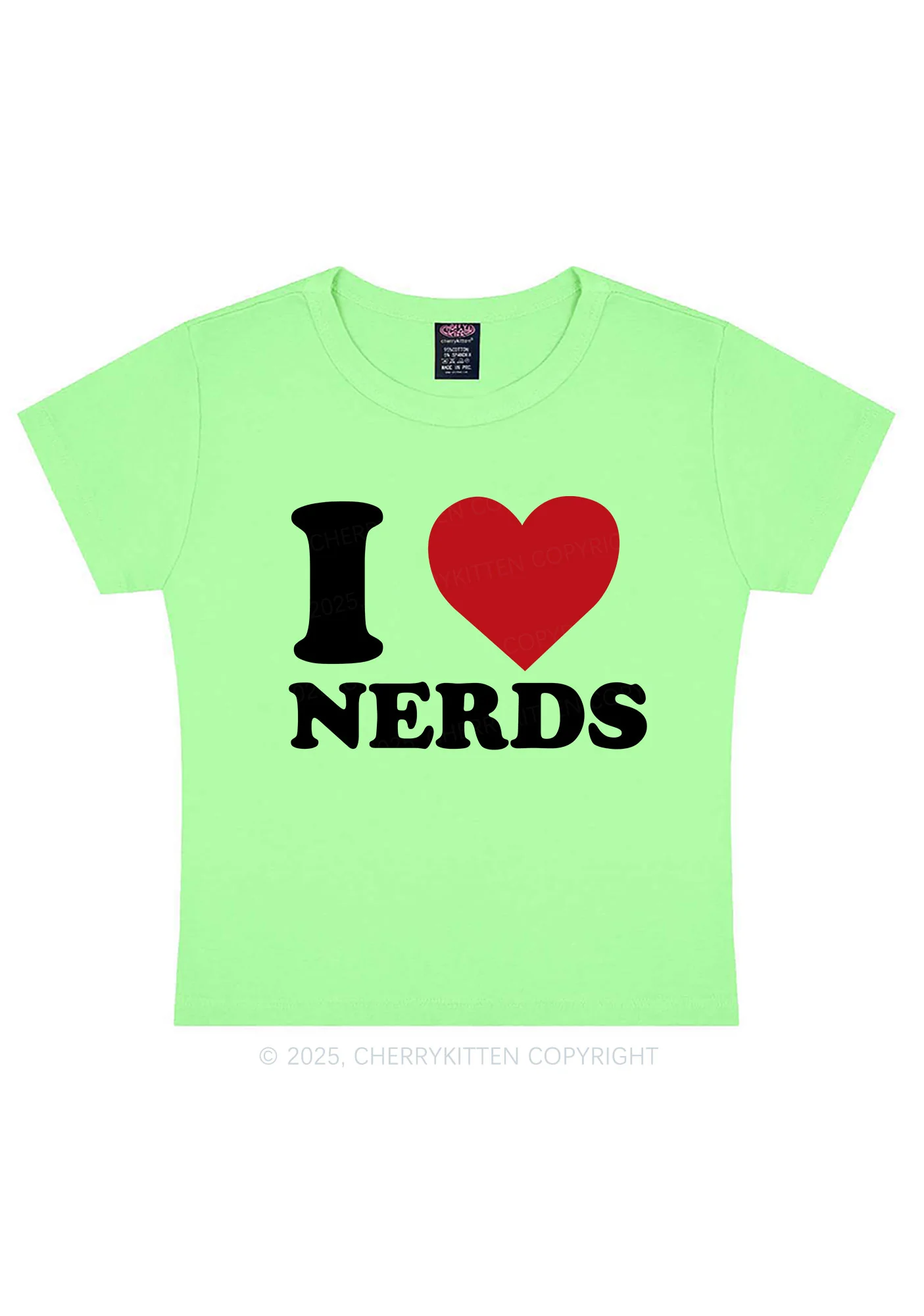 I Love Nerds Y2K Baby Tee - Image 10