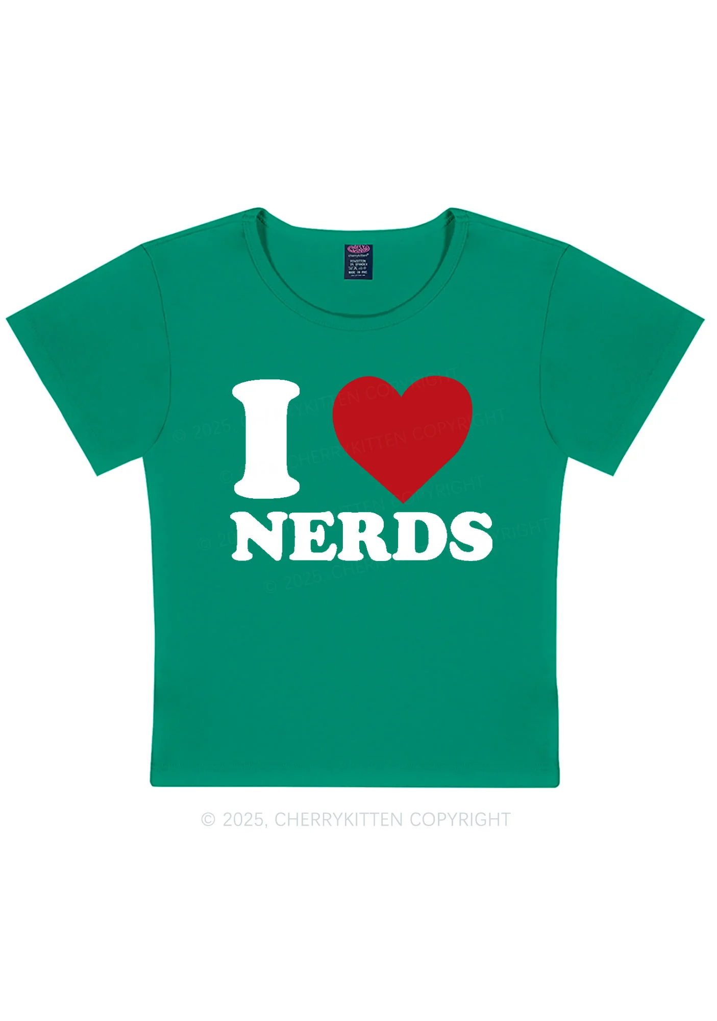I Love Nerds Y2K Baby Tee - Image 11