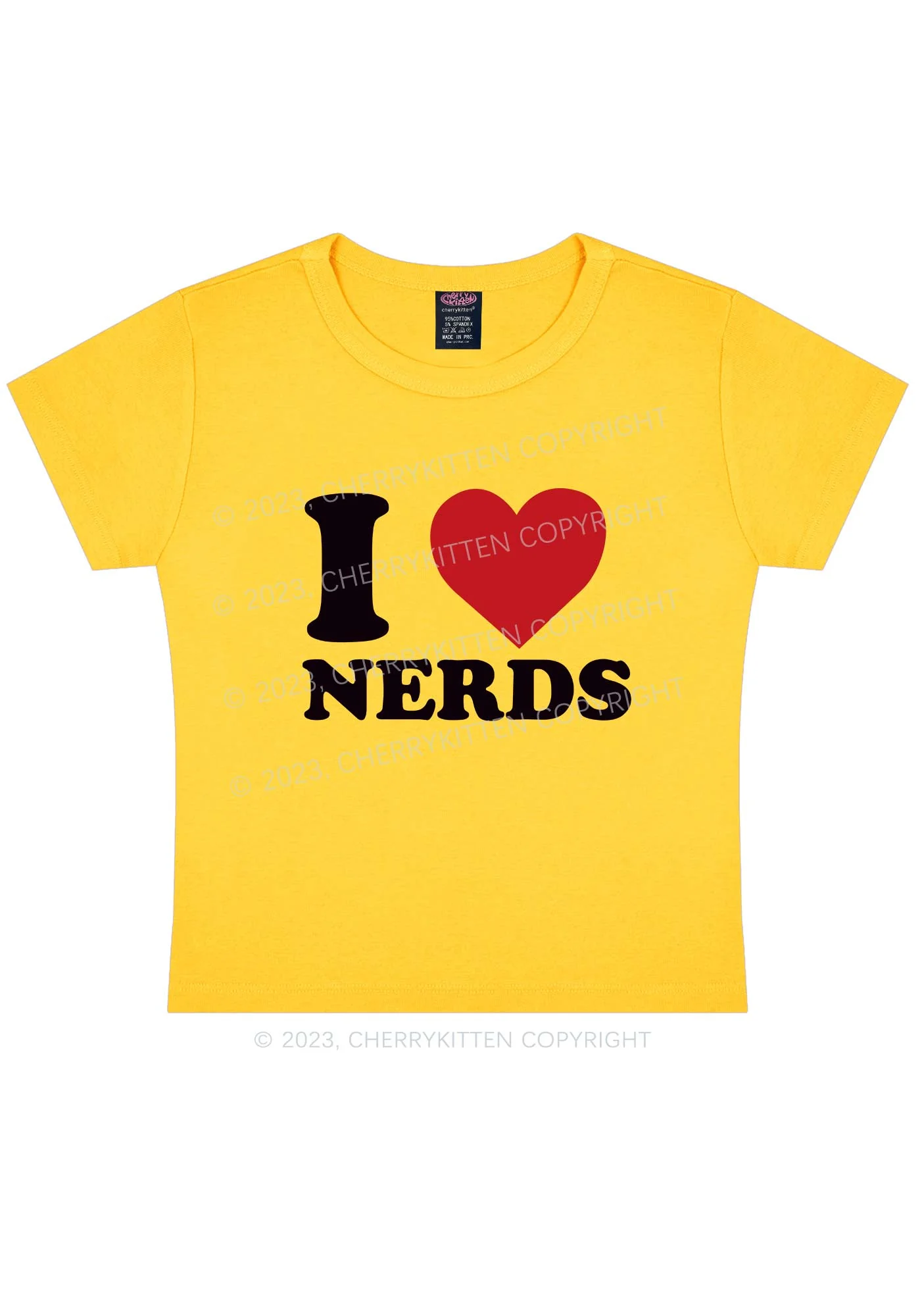 I Love Nerds Y2K Baby Tee - Image 5