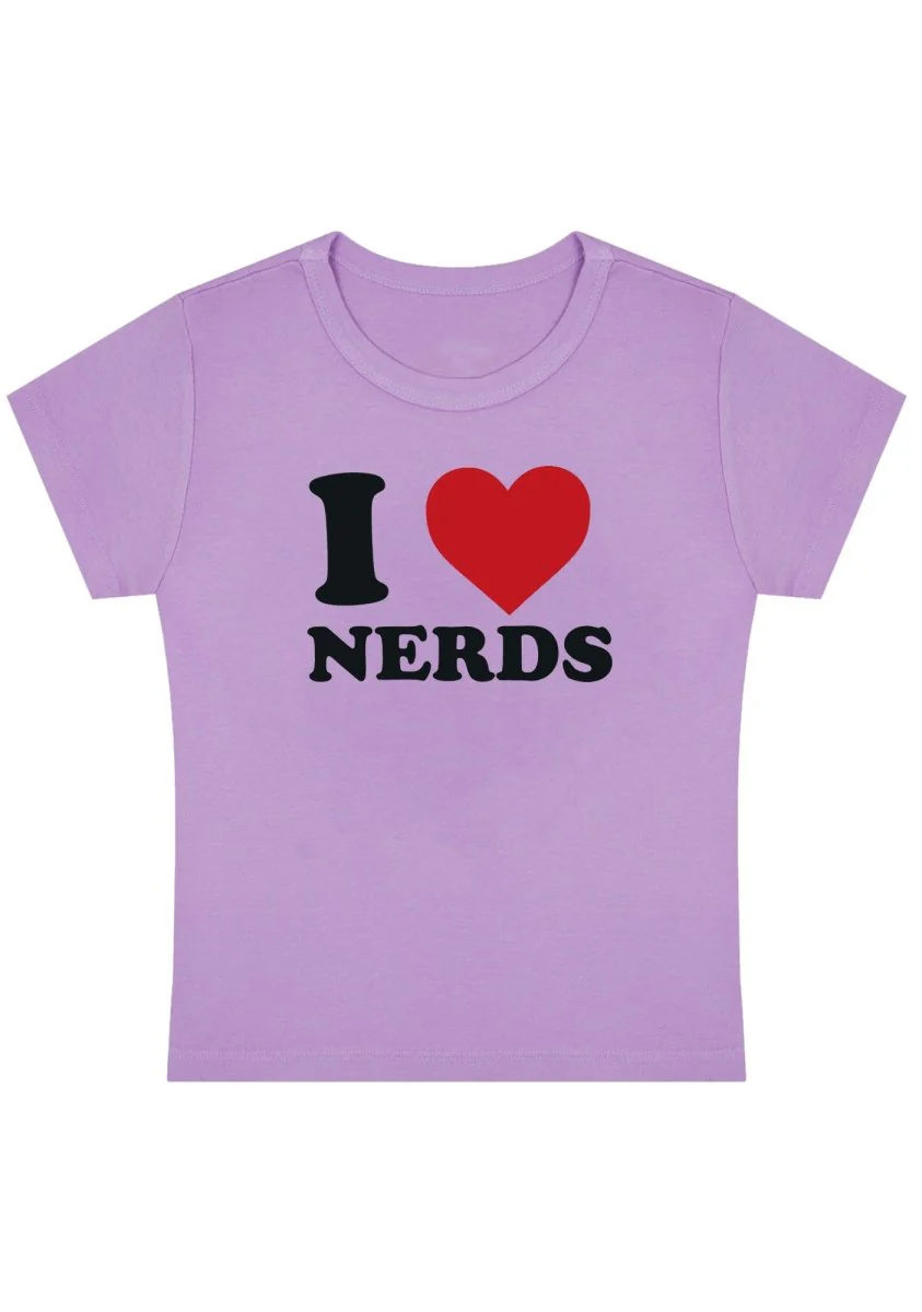 I Love Nerds Y2K Baby Tee - Image 6