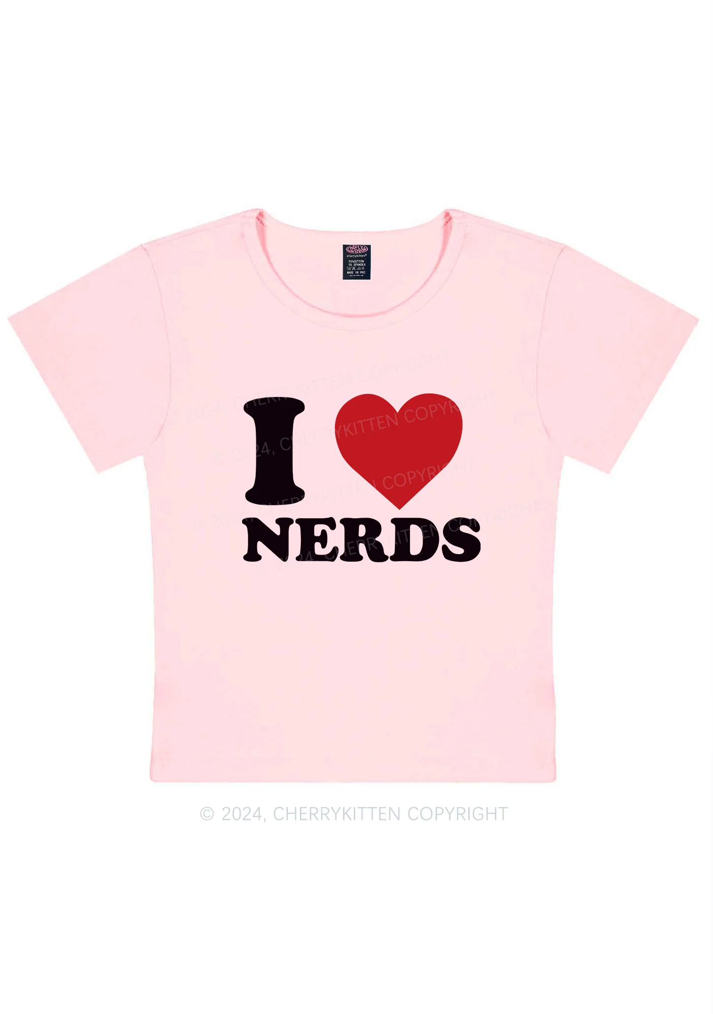 I Love Nerds Y2K Baby Tee - Image 7