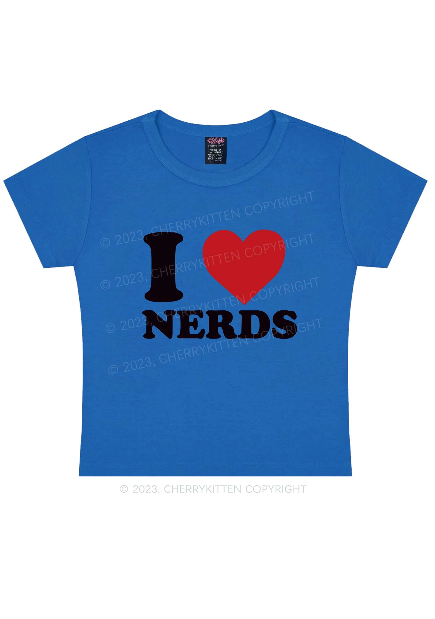 I Love Nerds Y2K Baby Tee - Image 8