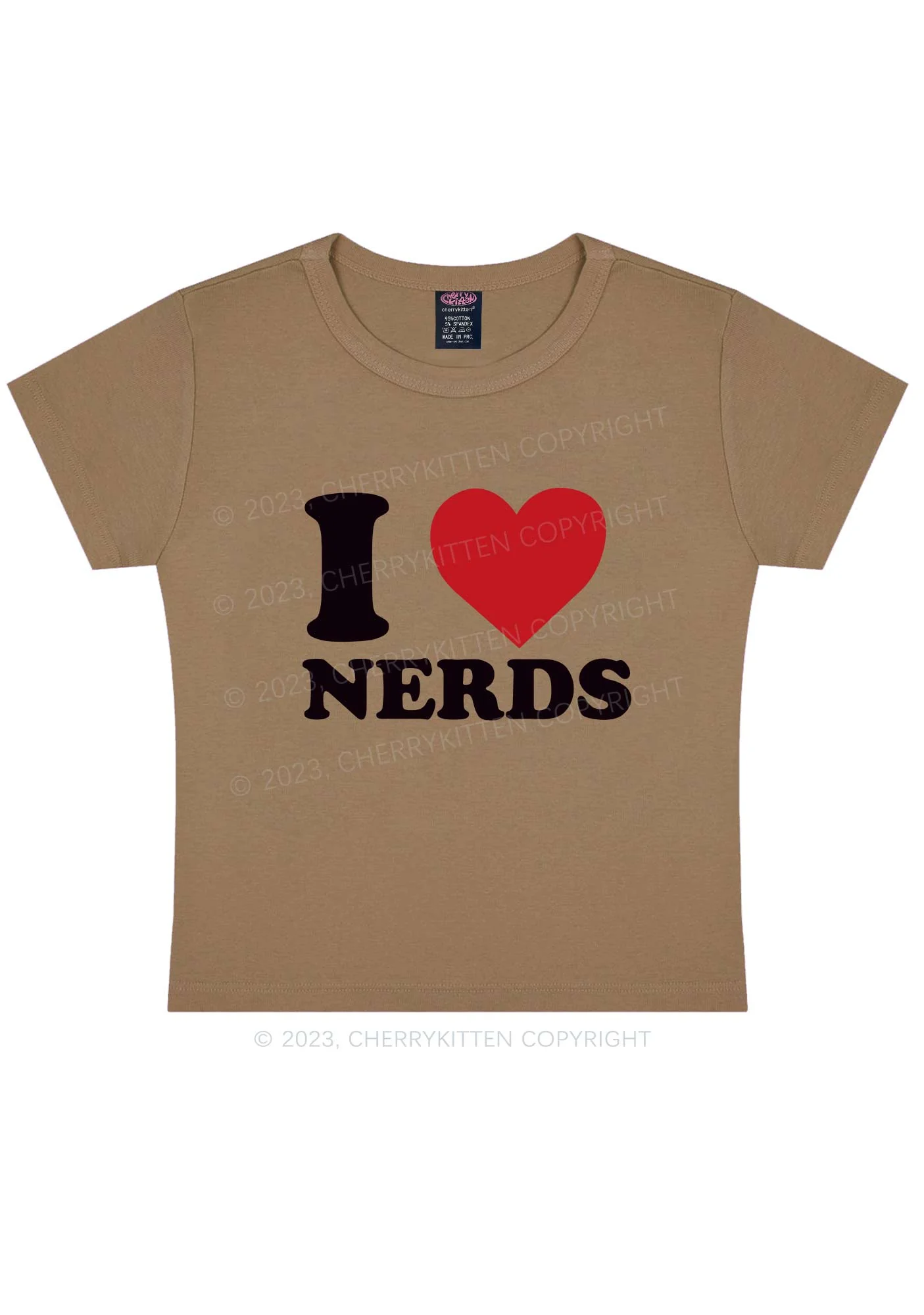 I Love Nerds Y2K Baby Tee - Image 9