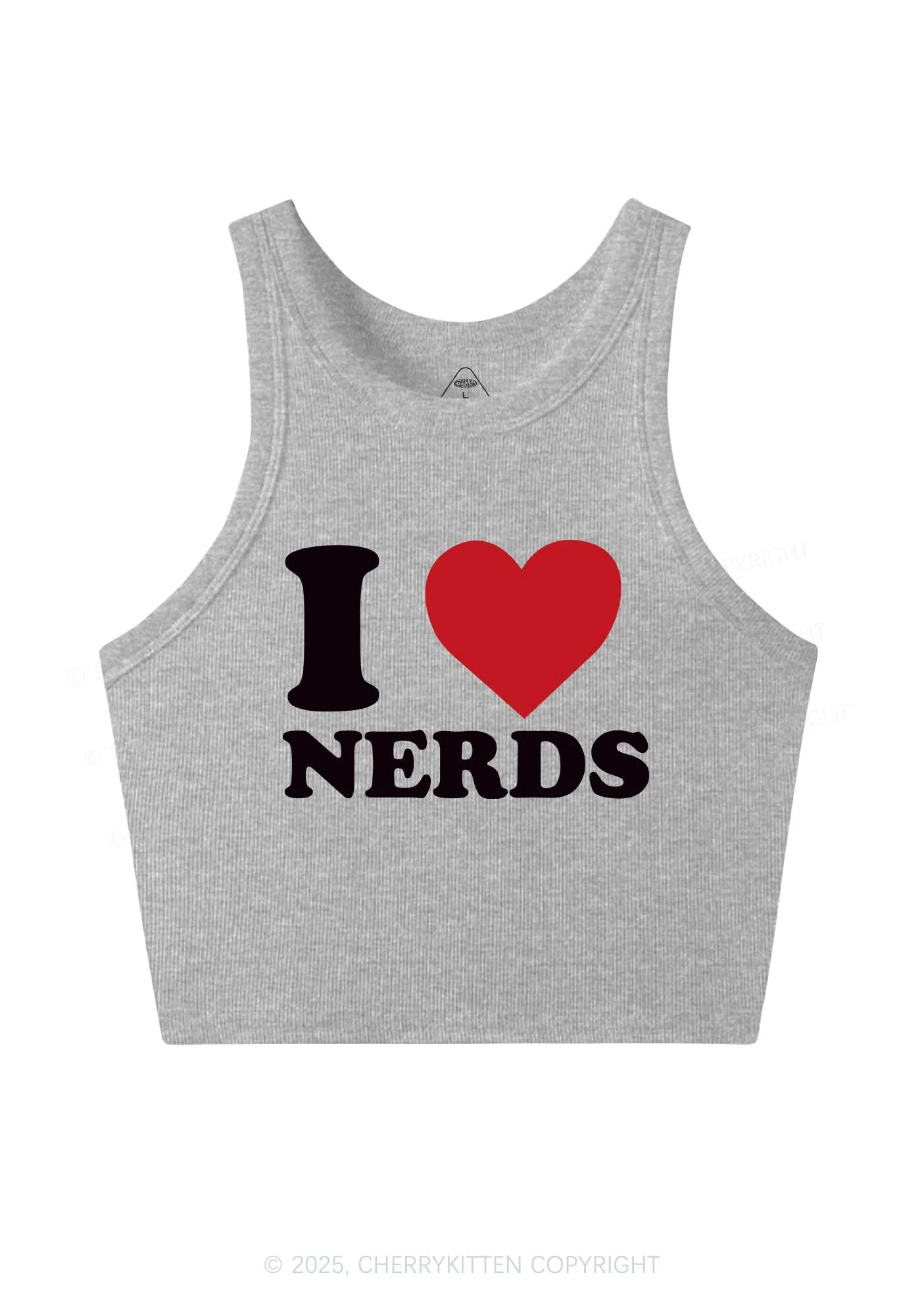 I Love Nerds Y2K Crop Tank Top Cherrykitten - Image 5