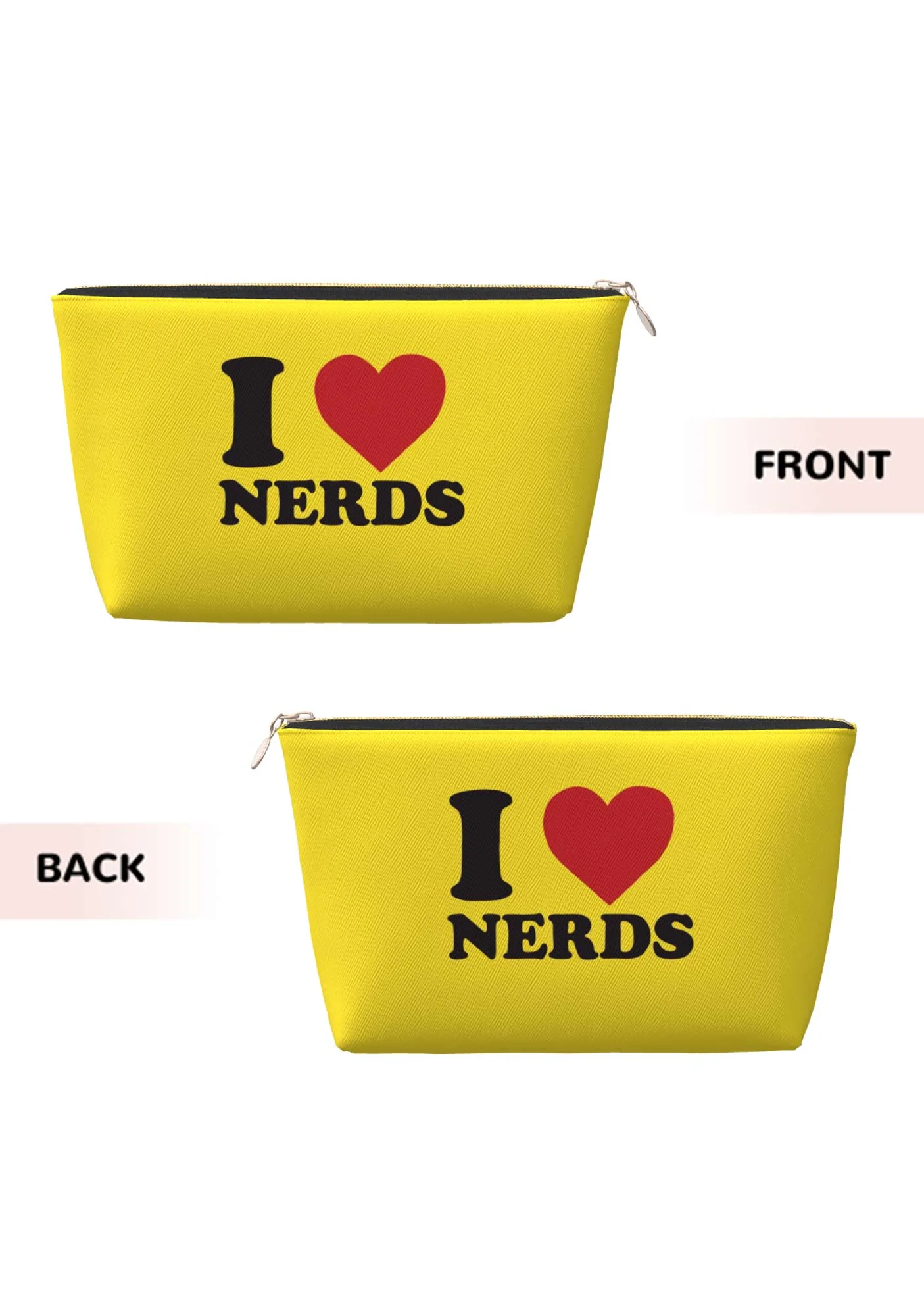 I Love Nerds Y2K Leather Makeup Bag Cherrykitten - Image 2