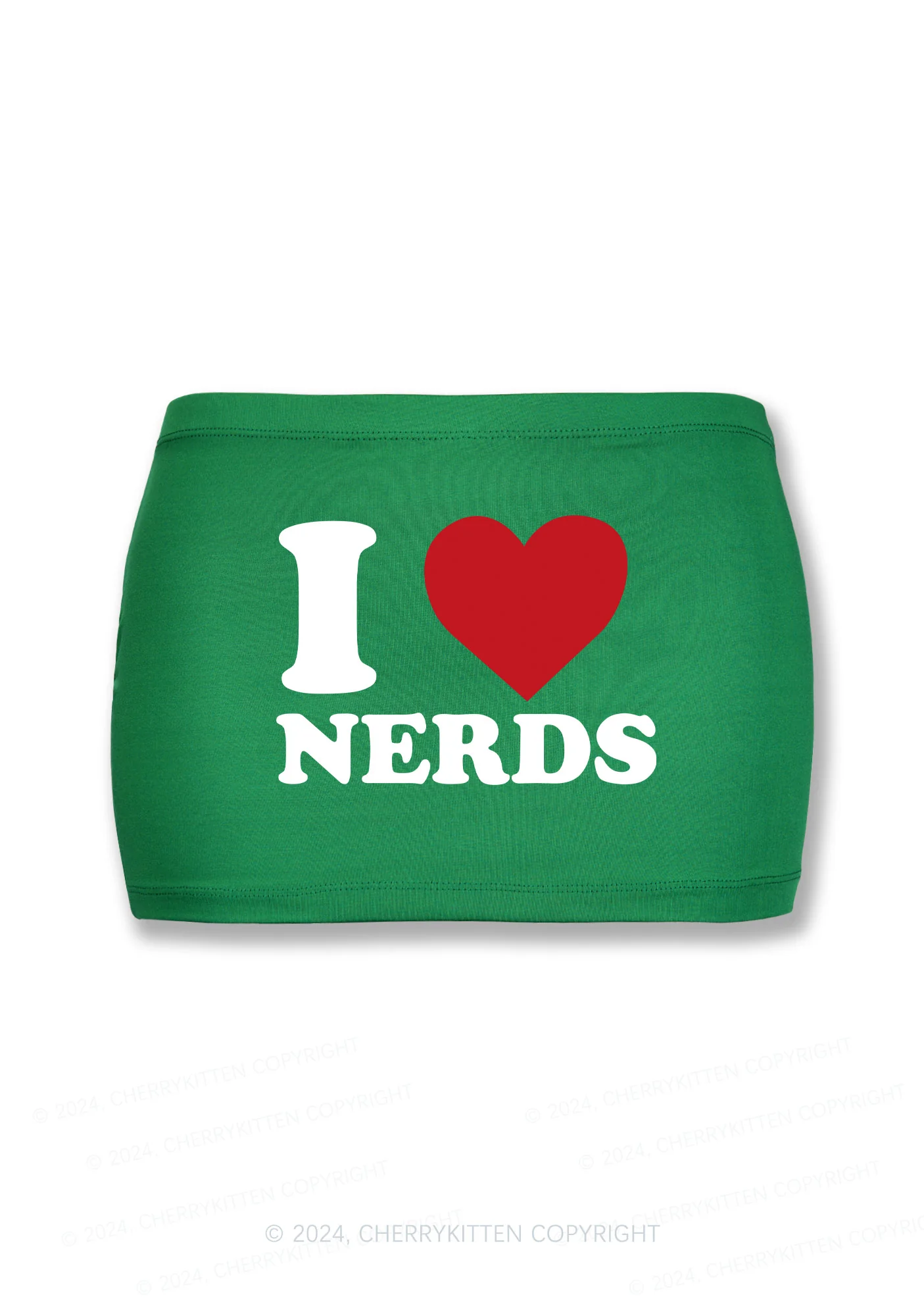 I Love Nerds Y2K Mini Hip Skirt Cherrykitten - Image 5