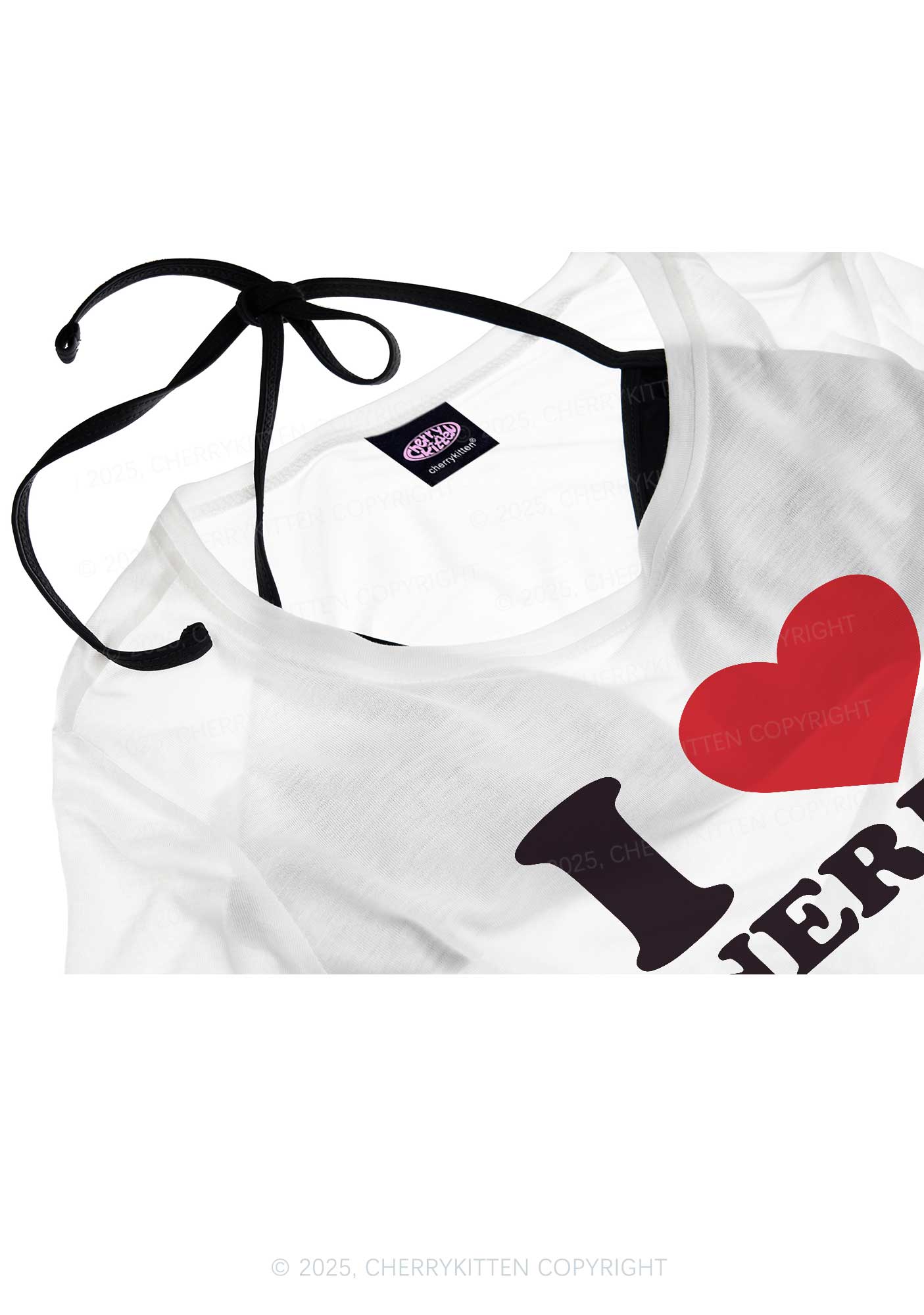 I Love Nerds Y2K Sheer Crop Tee Cherrykitten - Image 4