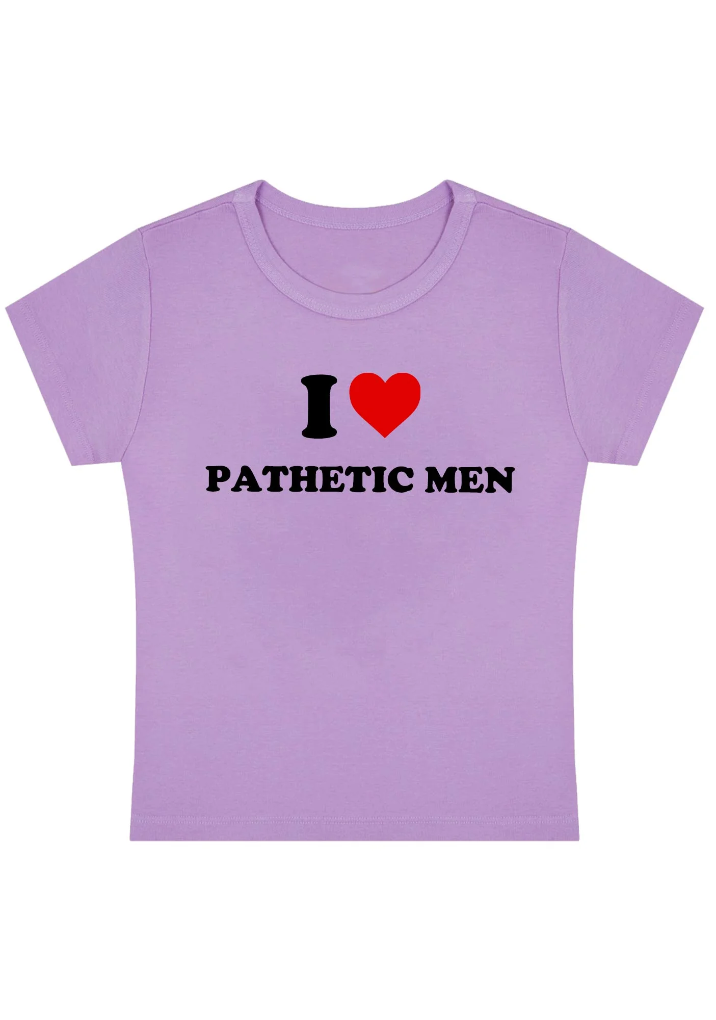 I Love Pathetic Men Y2K Baby Tee - Image 4