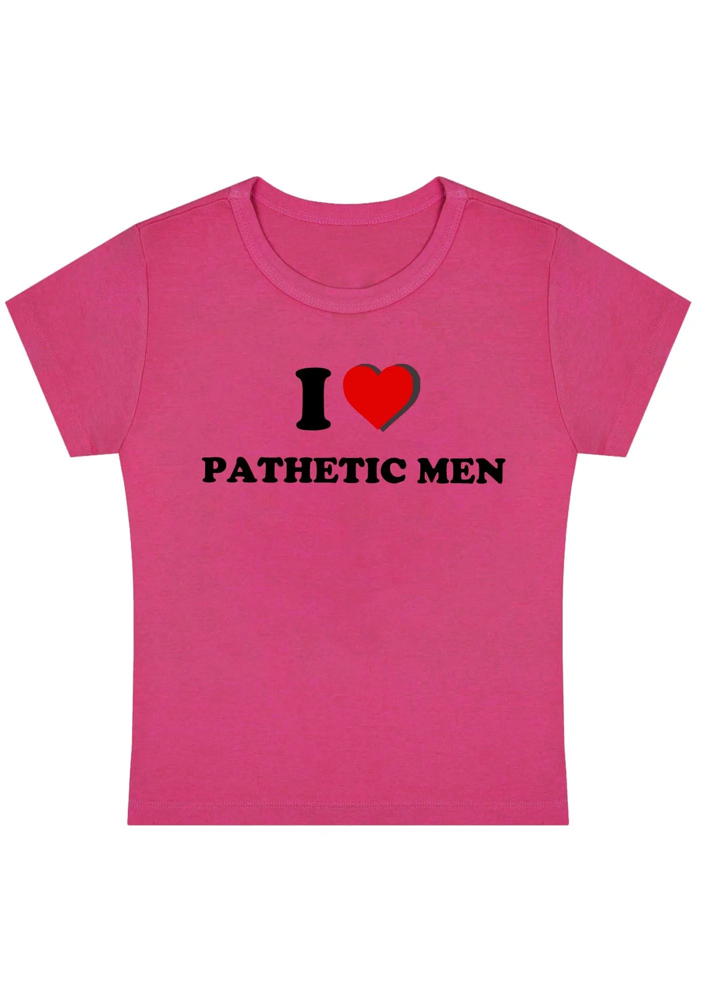 I Love Pathetic Men Y2K Baby Tee - Image 5