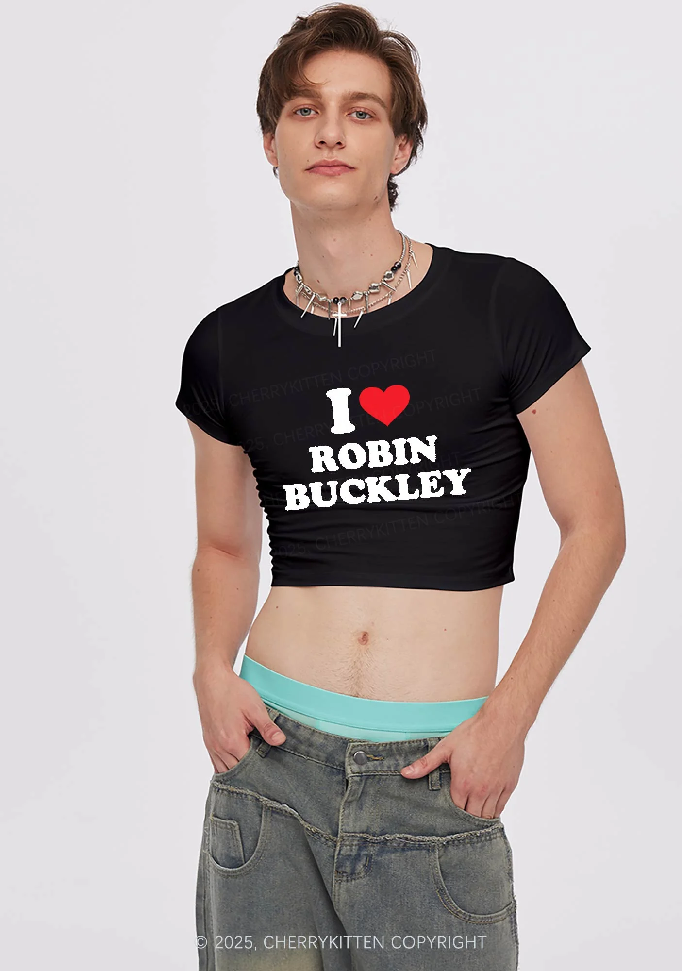 I Love RB Pride Y2K Baby Tee Cherrykitten - Image 2