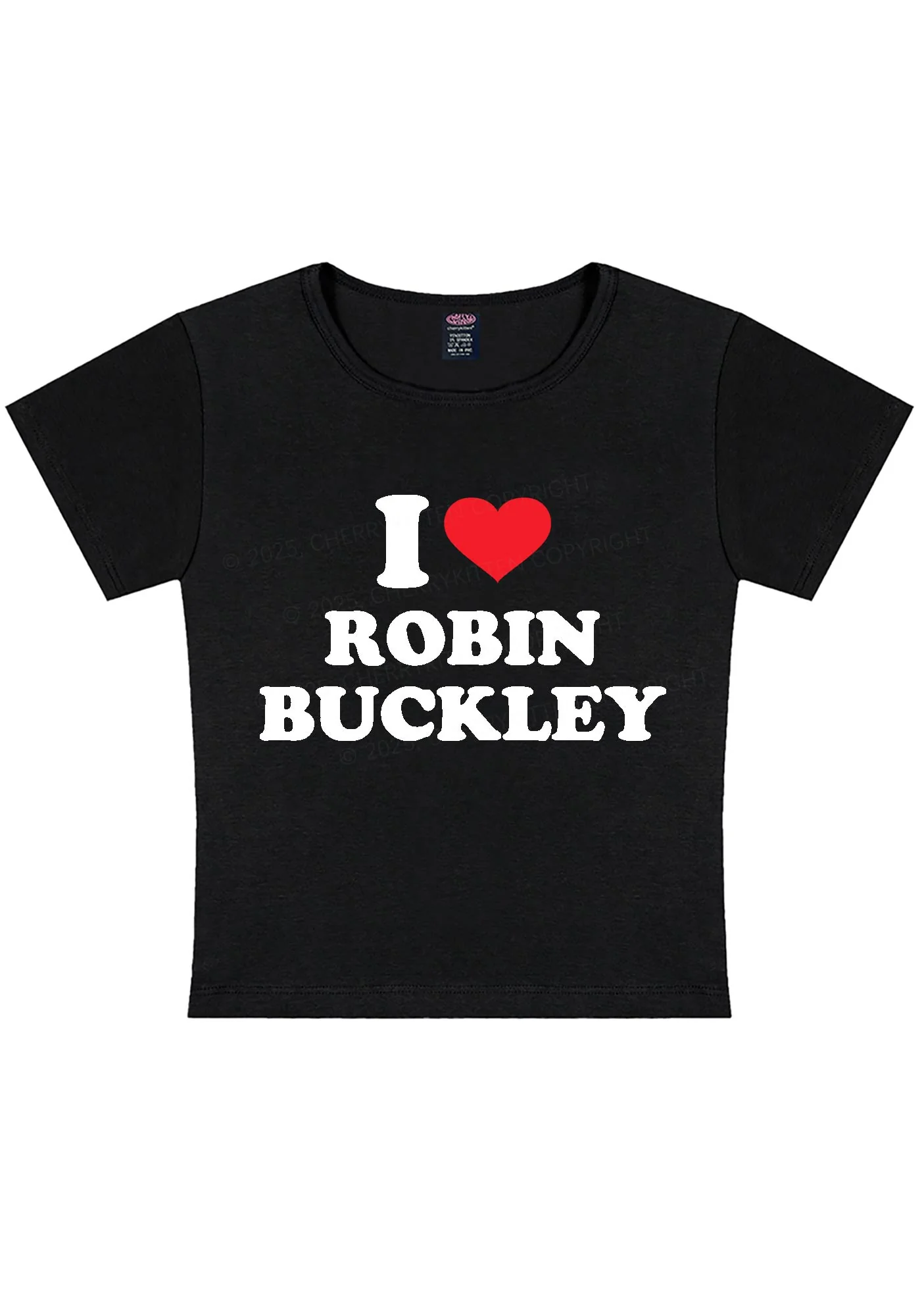 I Love RB Pride Y2K Baby Tee Cherrykitten - Image 3