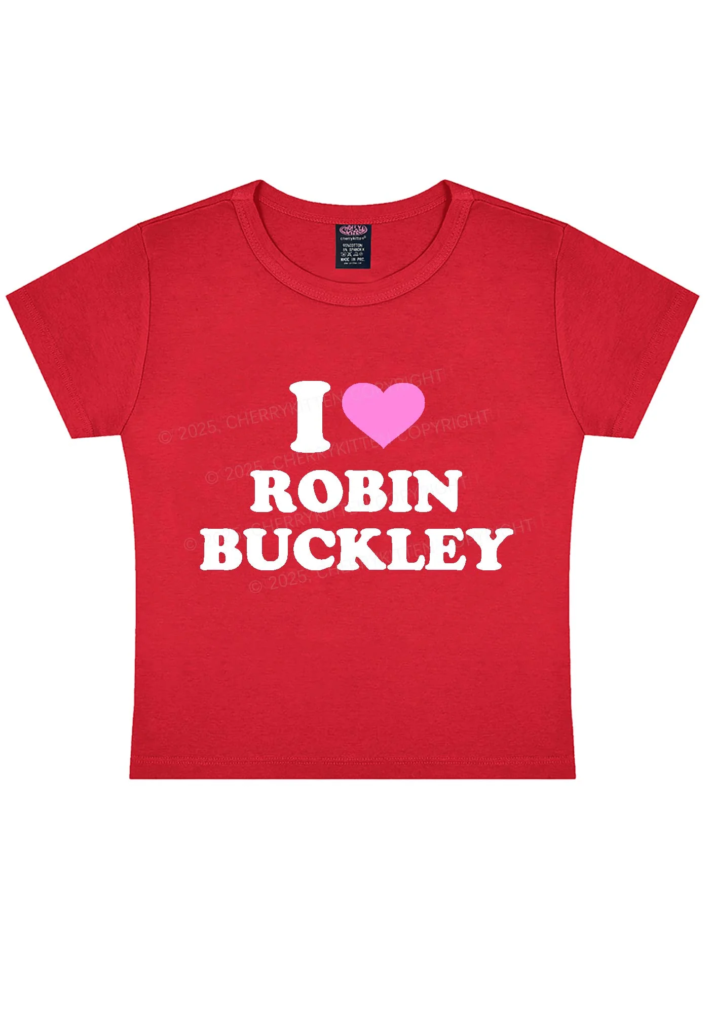 I Love RB Pride Y2K Baby Tee Cherrykitten - Image 7