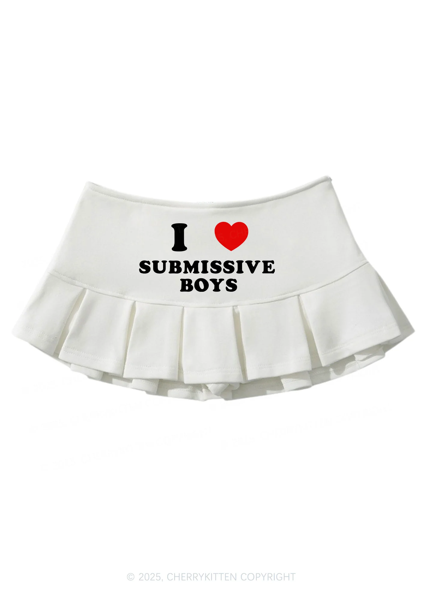 I Love S Boys Valentine's Day Y2K Mini Pleated Skirts Cherrykitten - Image 3