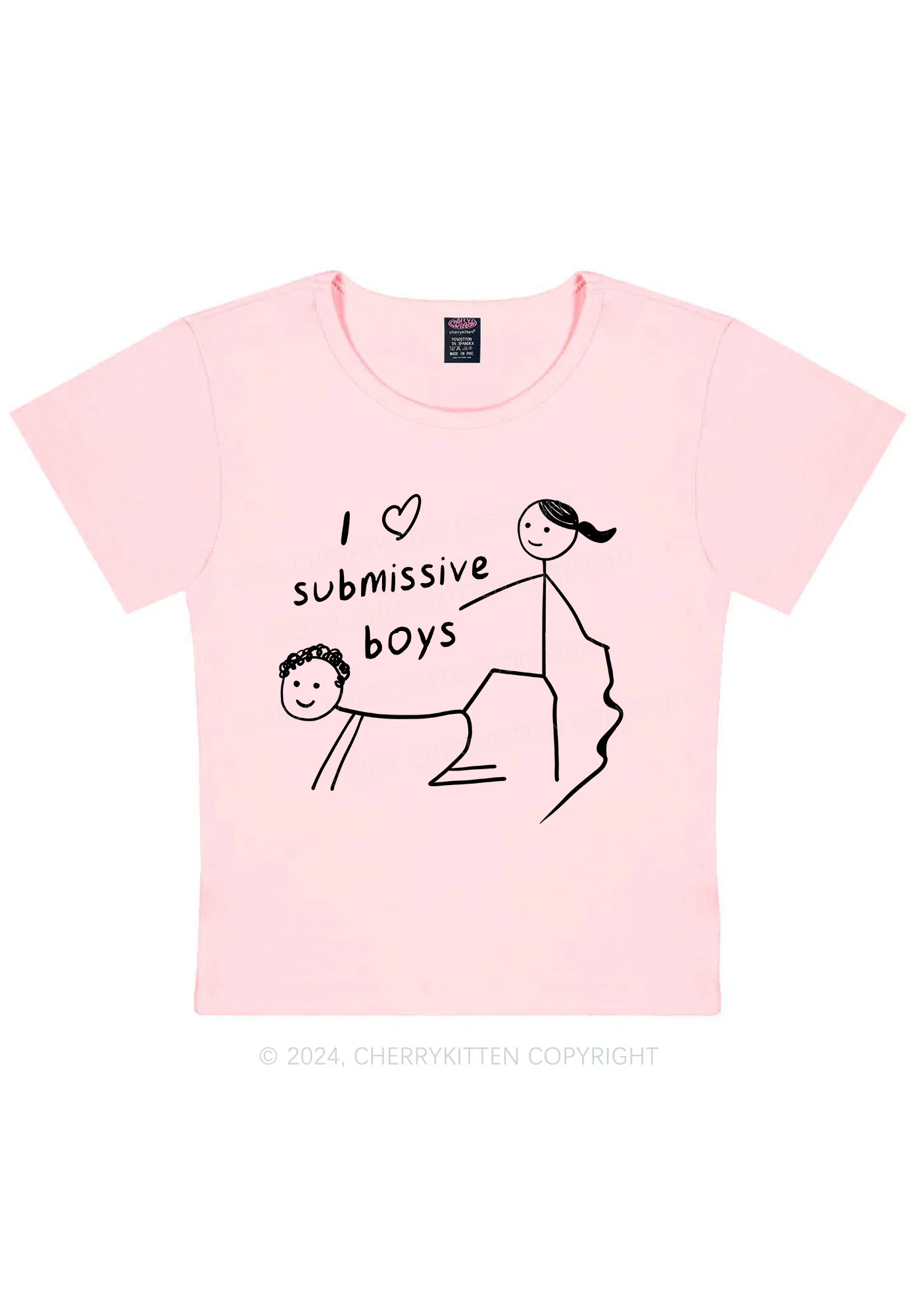 I Love S Boys Y2K Baby Tee Cherrykitten - Image 10