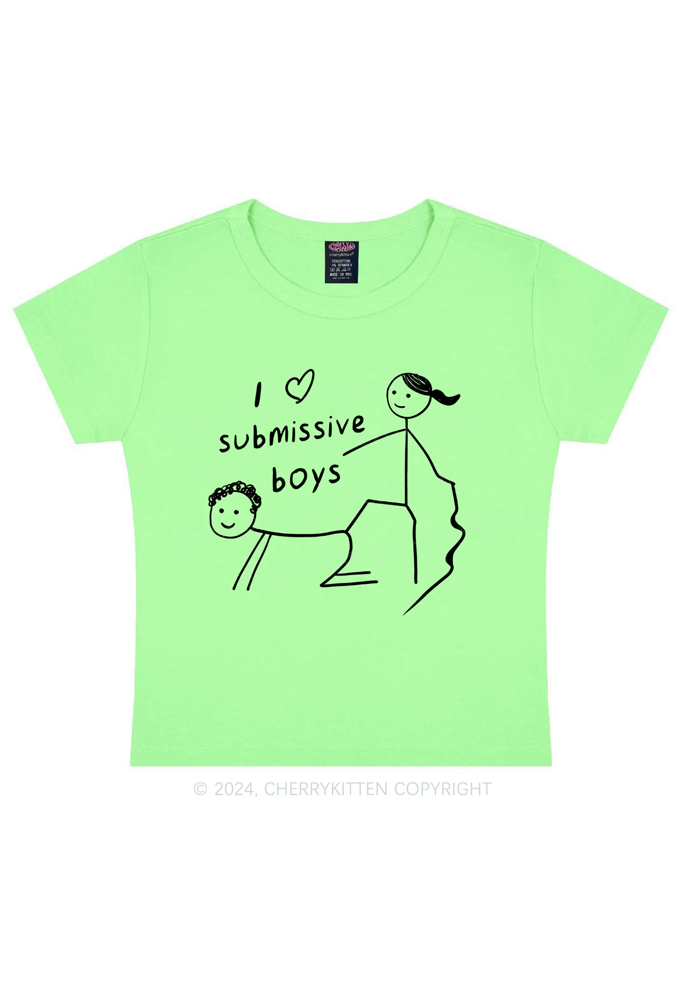 I Love S Boys Y2K Baby Tee Cherrykitten - Image 11