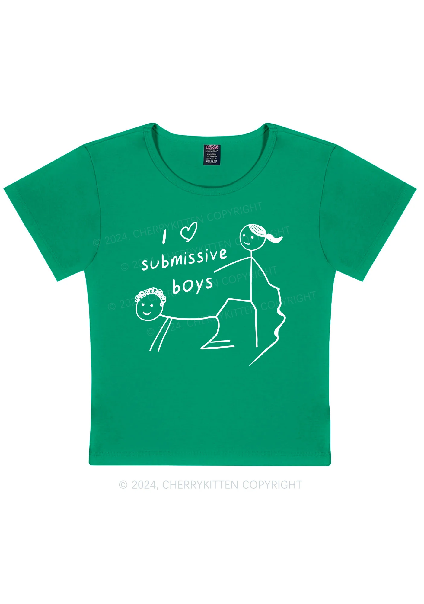 I Love S Boys Y2K Baby Tee Cherrykitten - Image 12