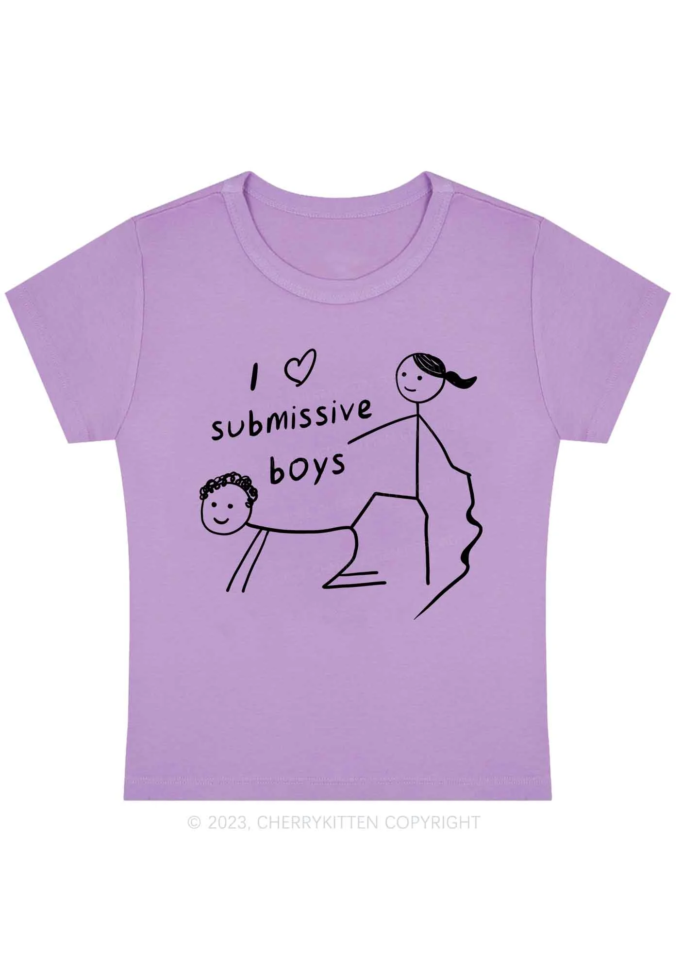 I Love S Boys Y2K Baby Tee Cherrykitten - Image 5