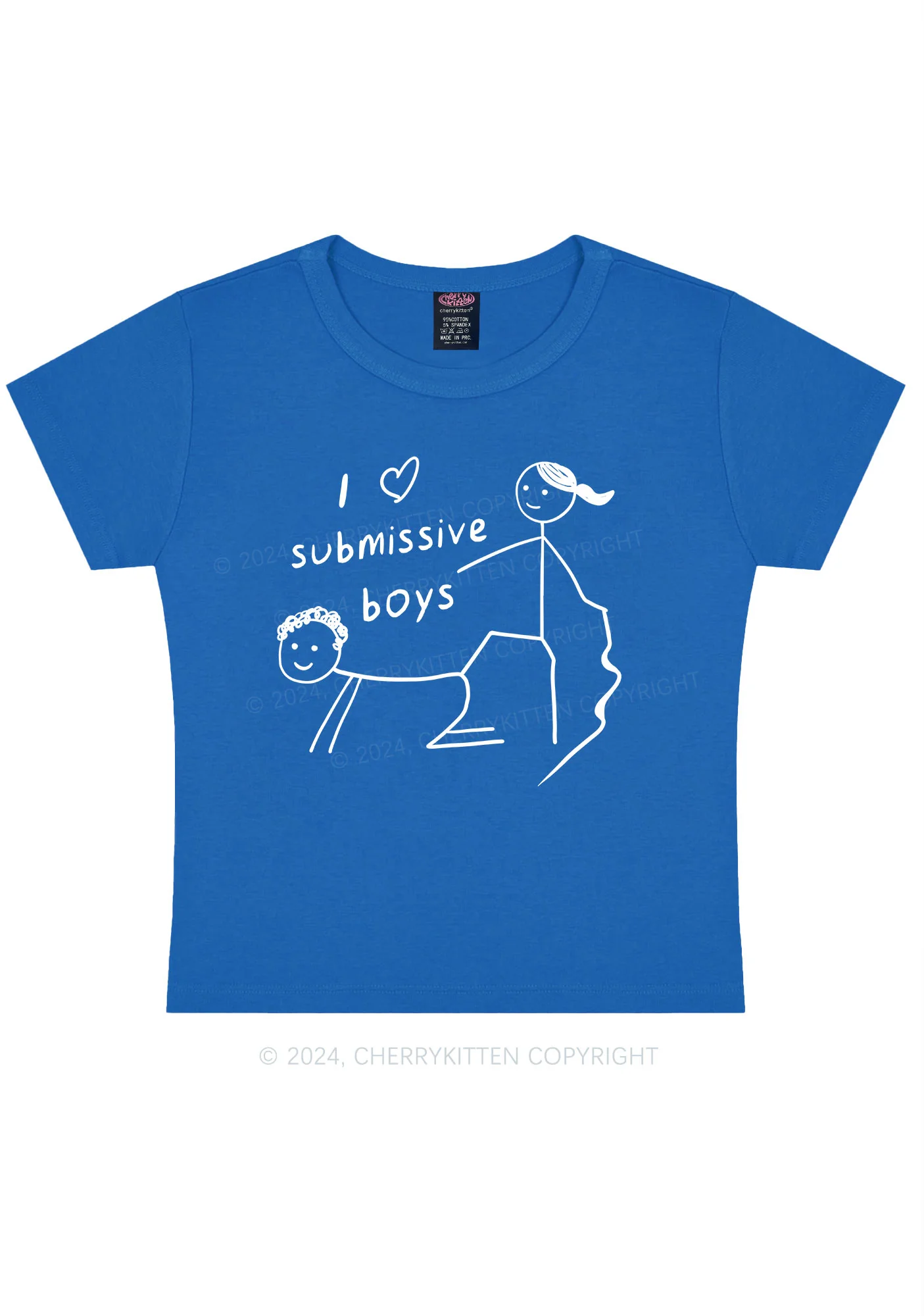 I Love S Boys Y2K Baby Tee Cherrykitten - Image 8