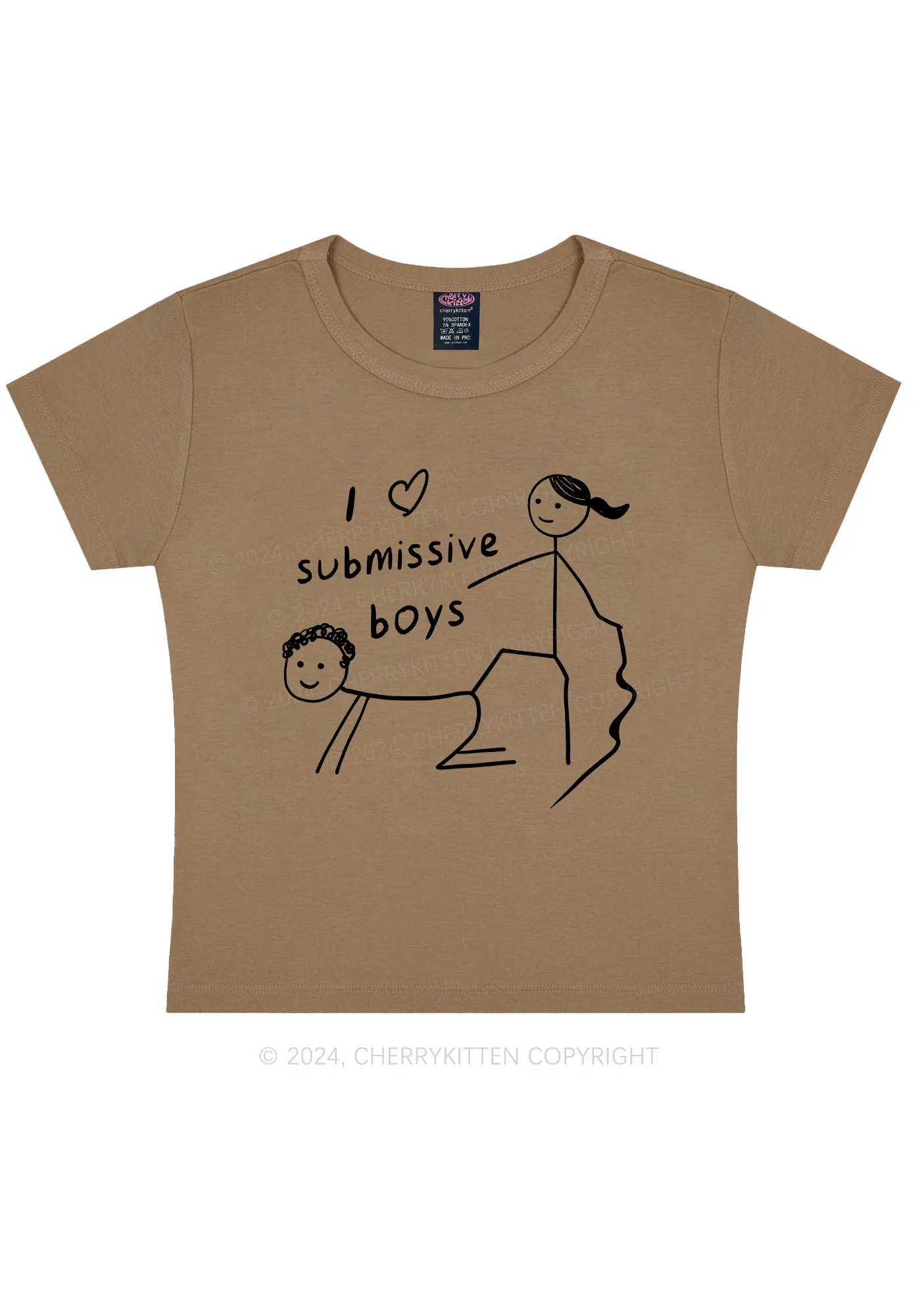 I Love S Boys Y2K Baby Tee Cherrykitten - Image 9