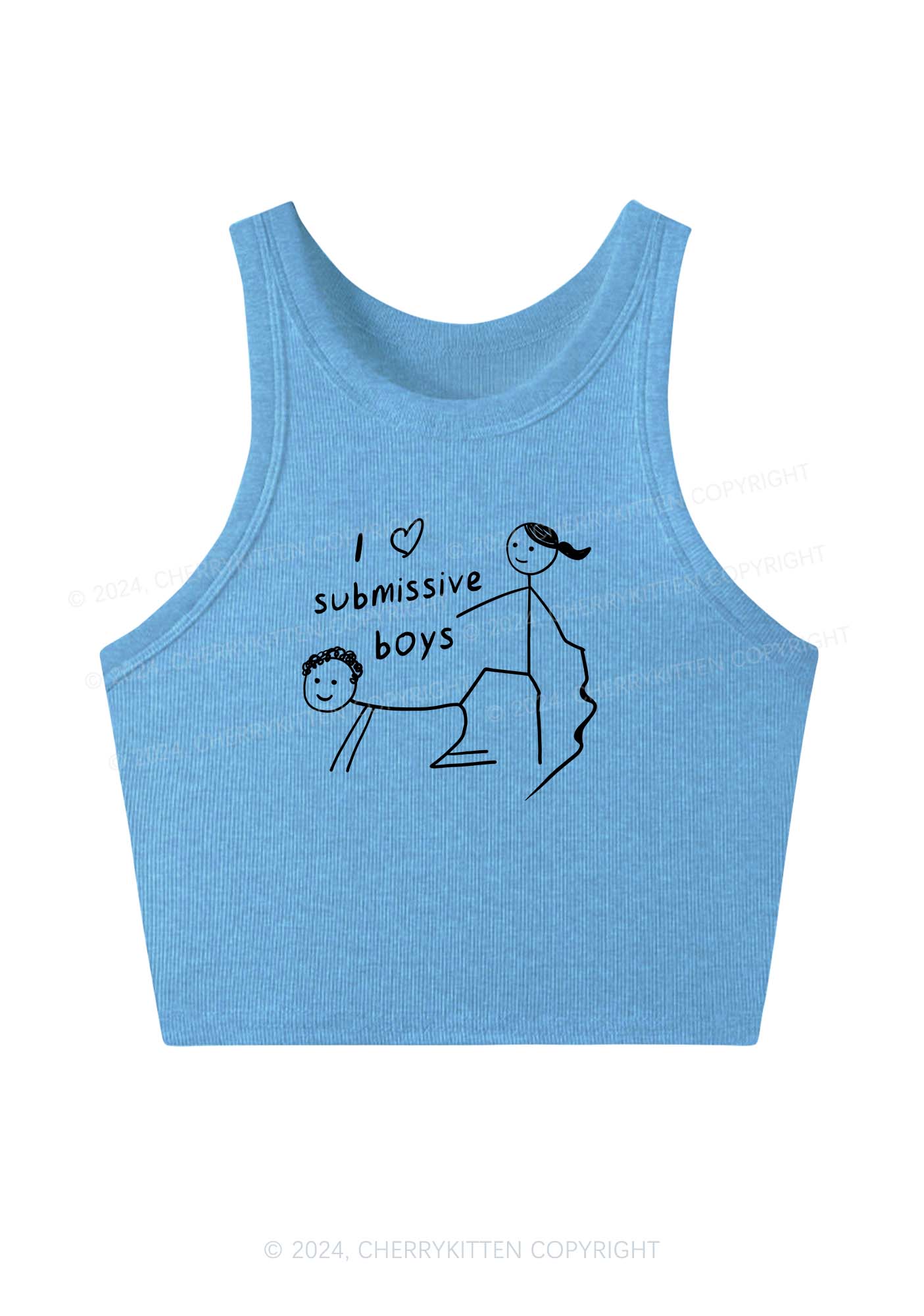 I Love S Boys Y2K Crop Tank Top Cherrykitten - Image 5