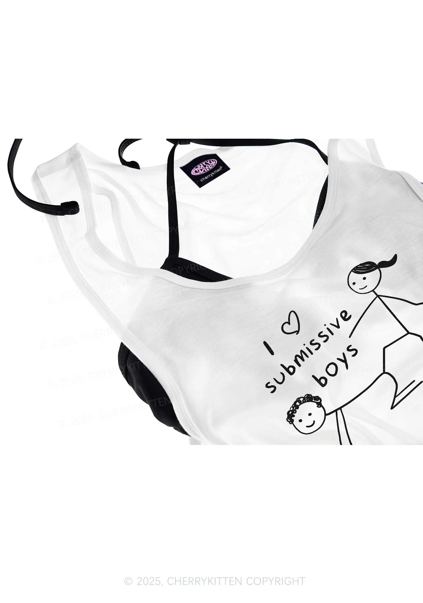 I Love S Boys Y2K Sheer Boyfriend Tank Cherrykitten - Image 4