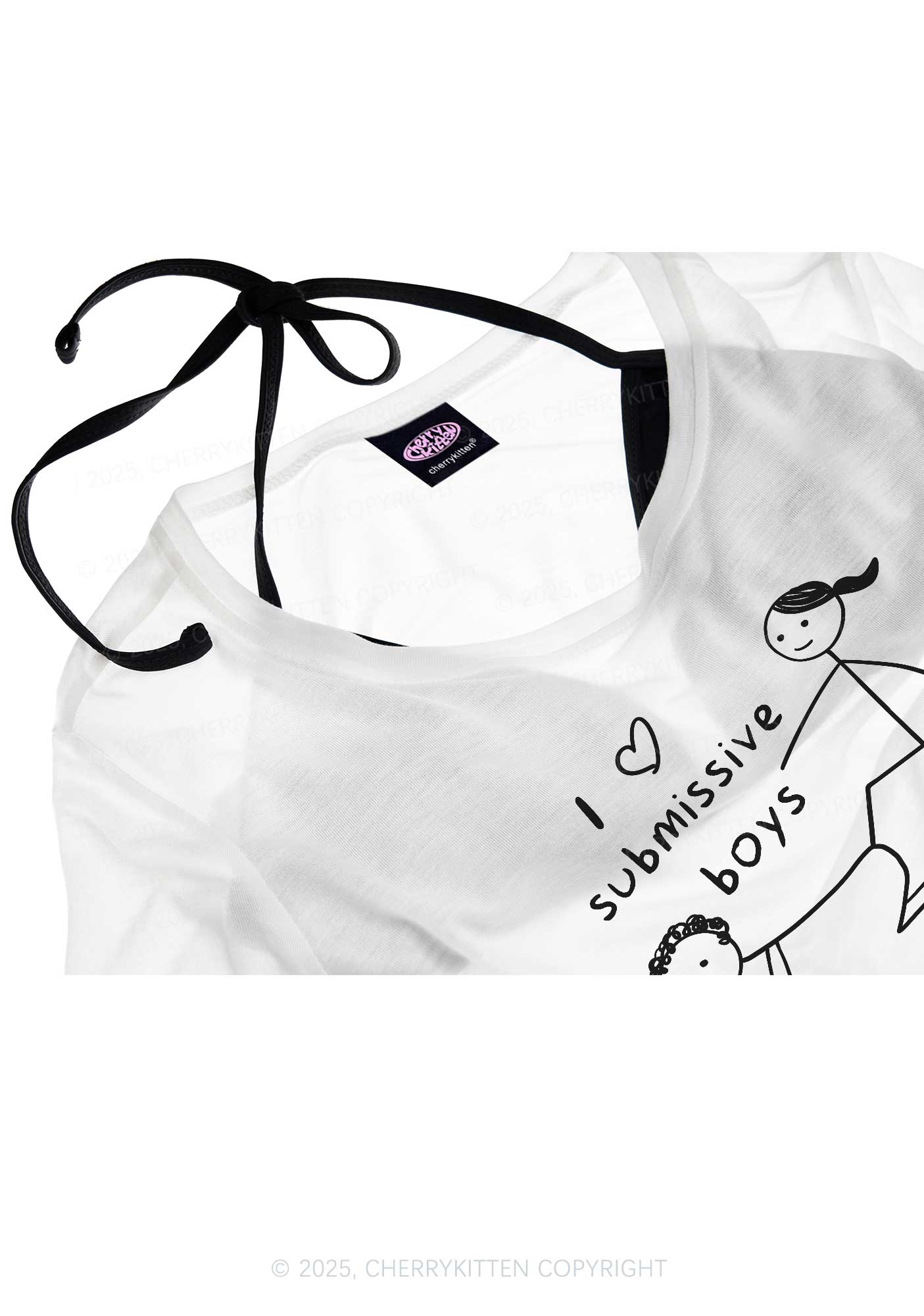 I Love S Boys Y2K Sheer Boyfriend Tee Cherrykitten - Image 4