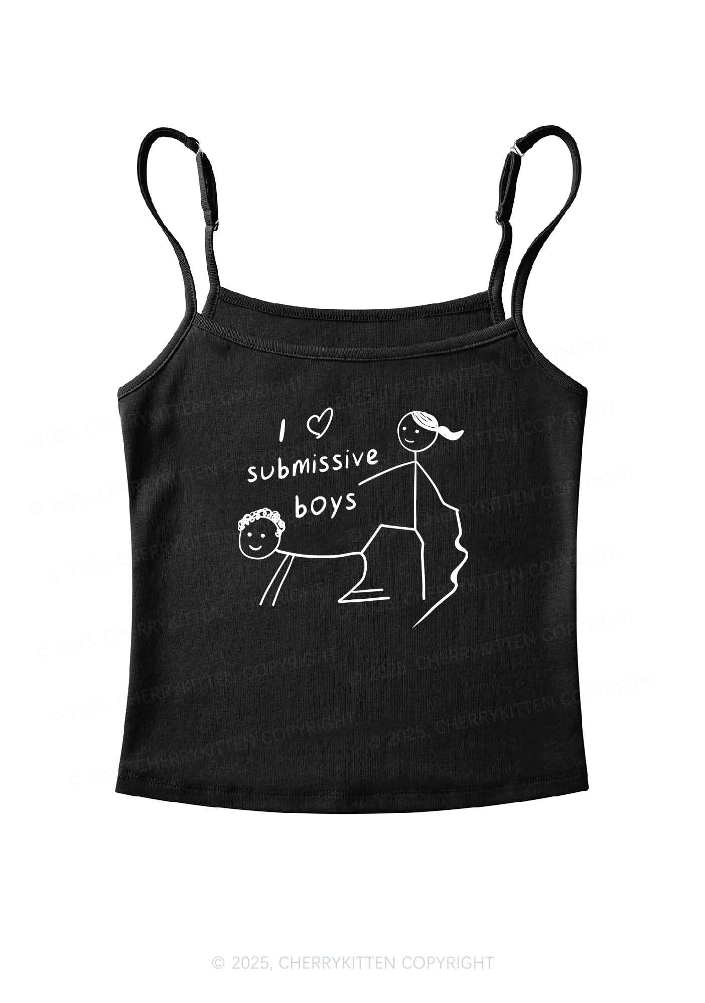 I Love S Boys Y2K Spaghetti Strap Cami Cherrykitten - Image 3