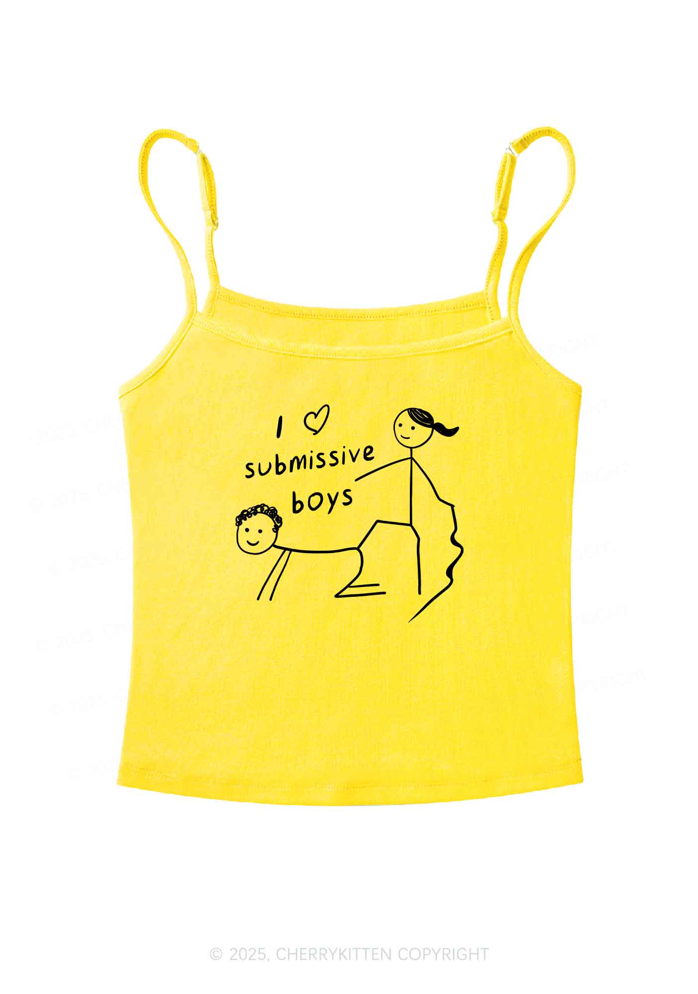 I Love S Boys Y2K Spaghetti Strap Cami Cherrykitten - Image 5