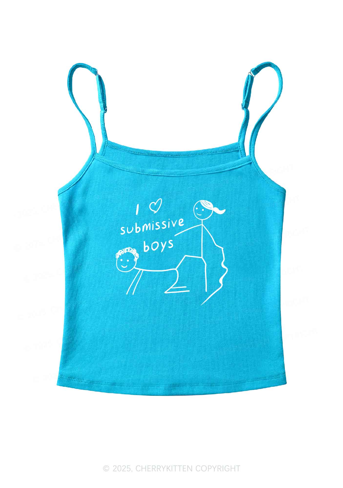 I Love S Boys Y2K Spaghetti Strap Cami Cherrykitten - Image 6