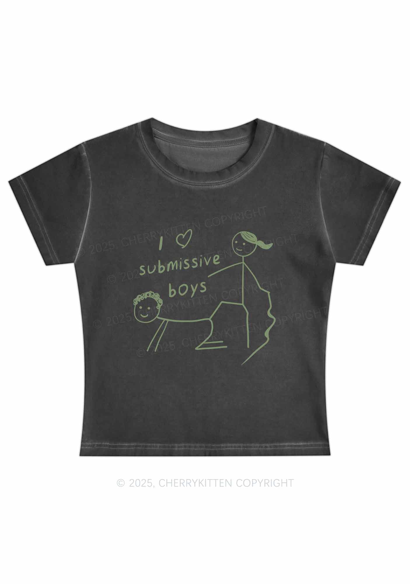 I Love S Boys Y2K Vintage Classic Tee Cherrykitten - Image 3