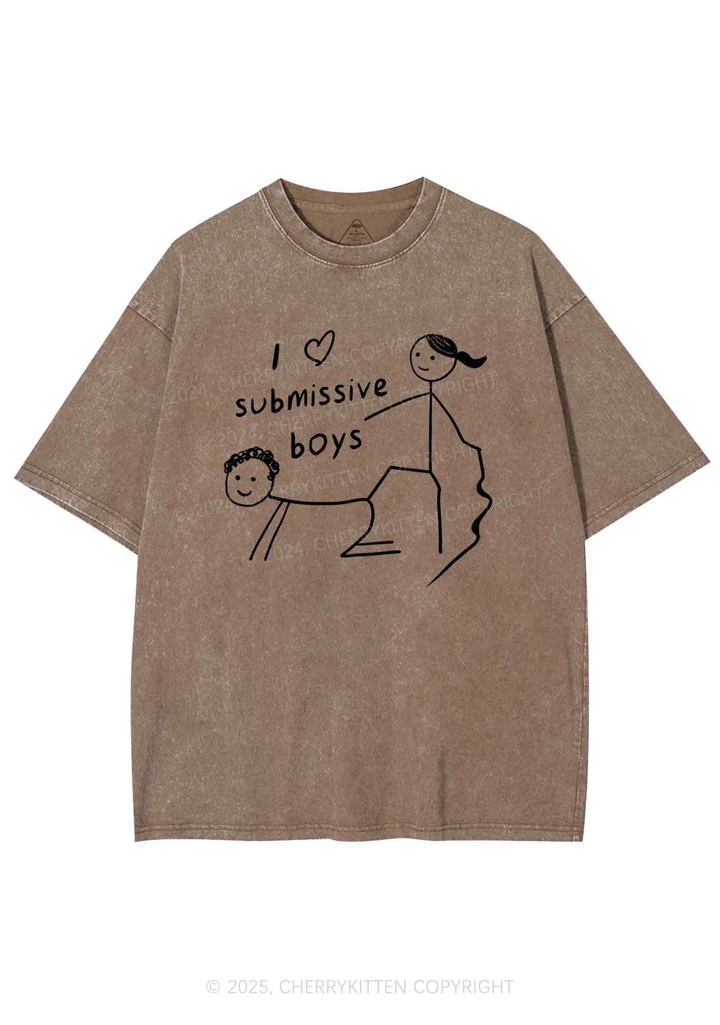 I Love S Boys Y2K Washed Tee Cherrykitten - Image 7