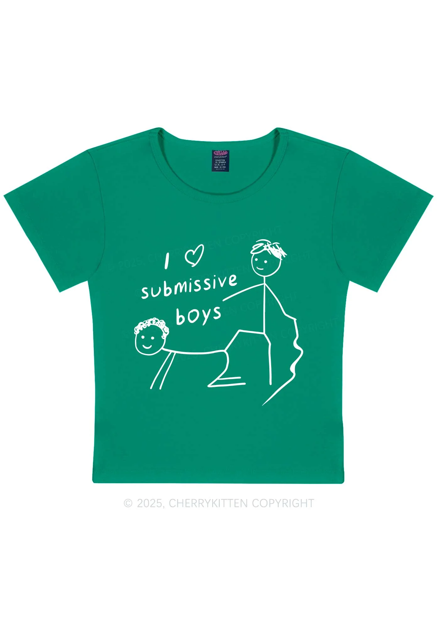 I Love S Gay Boys Pride Y2K Baby Tee Cherrykitten - Image 11