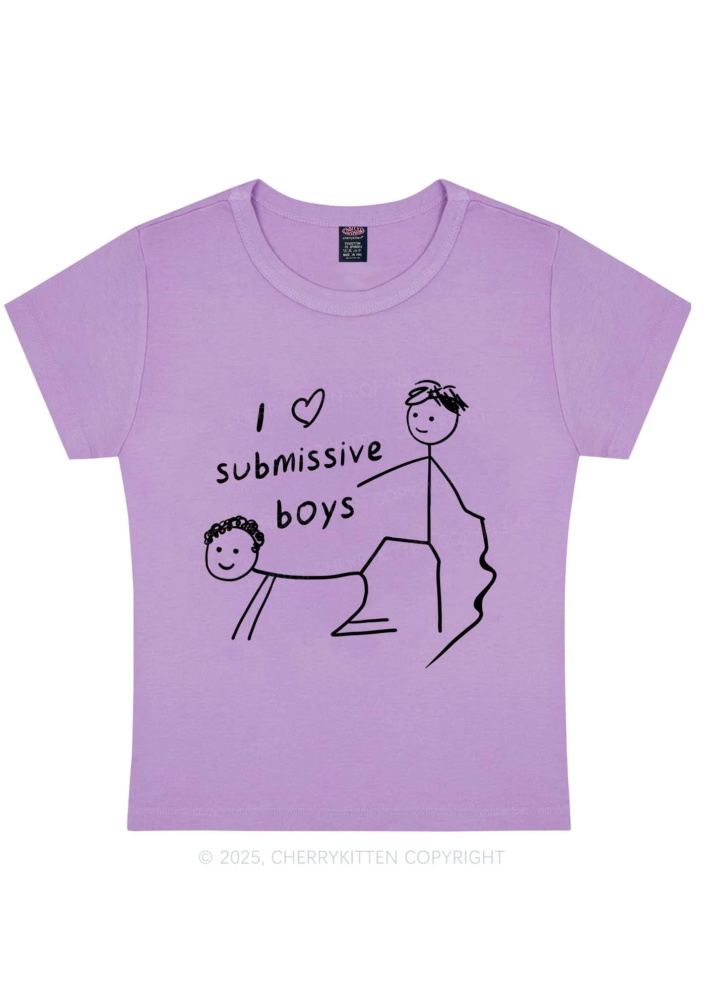 I Love S Gay Boys Pride Y2K Baby Tee Cherrykitten - Image 6