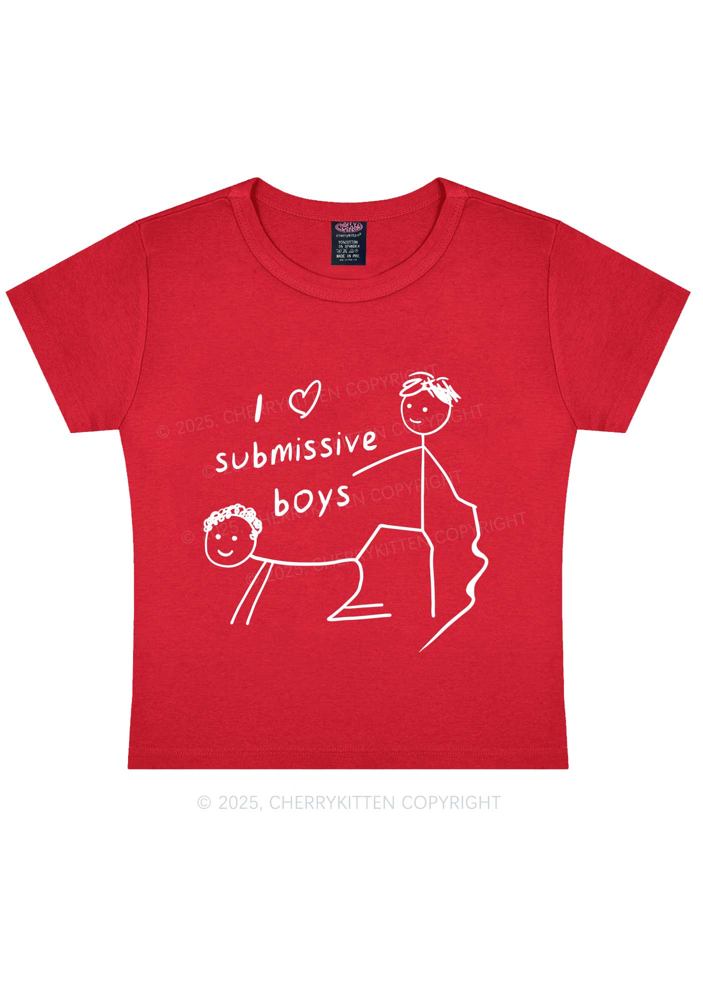 I Love S Gay Boys Pride Y2K Baby Tee Cherrykitten - Image 7