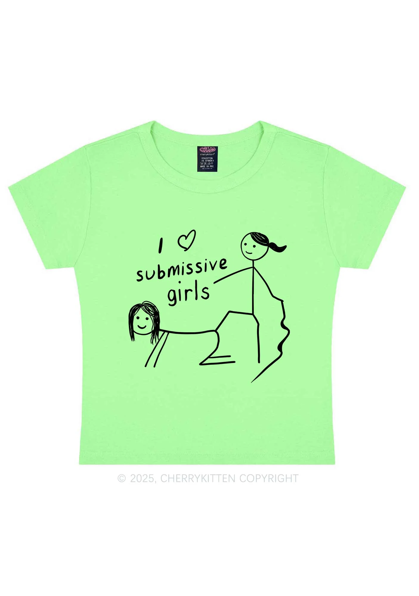 I Love S Girls Pride Y2K Baby Tee Cherrykitten - Image 10