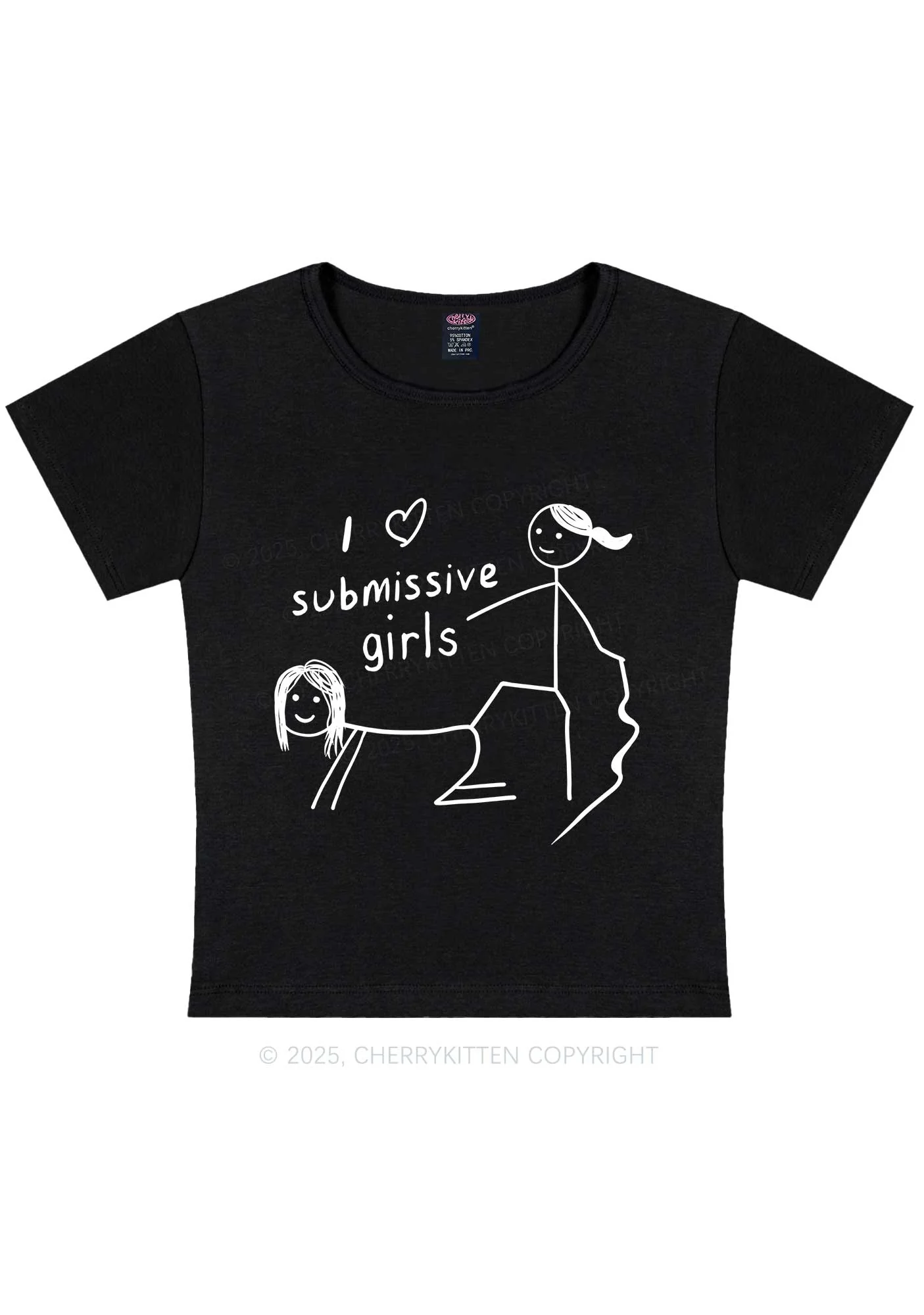 I Love S Girls Pride Y2K Baby Tee Cherrykitten - Image 4