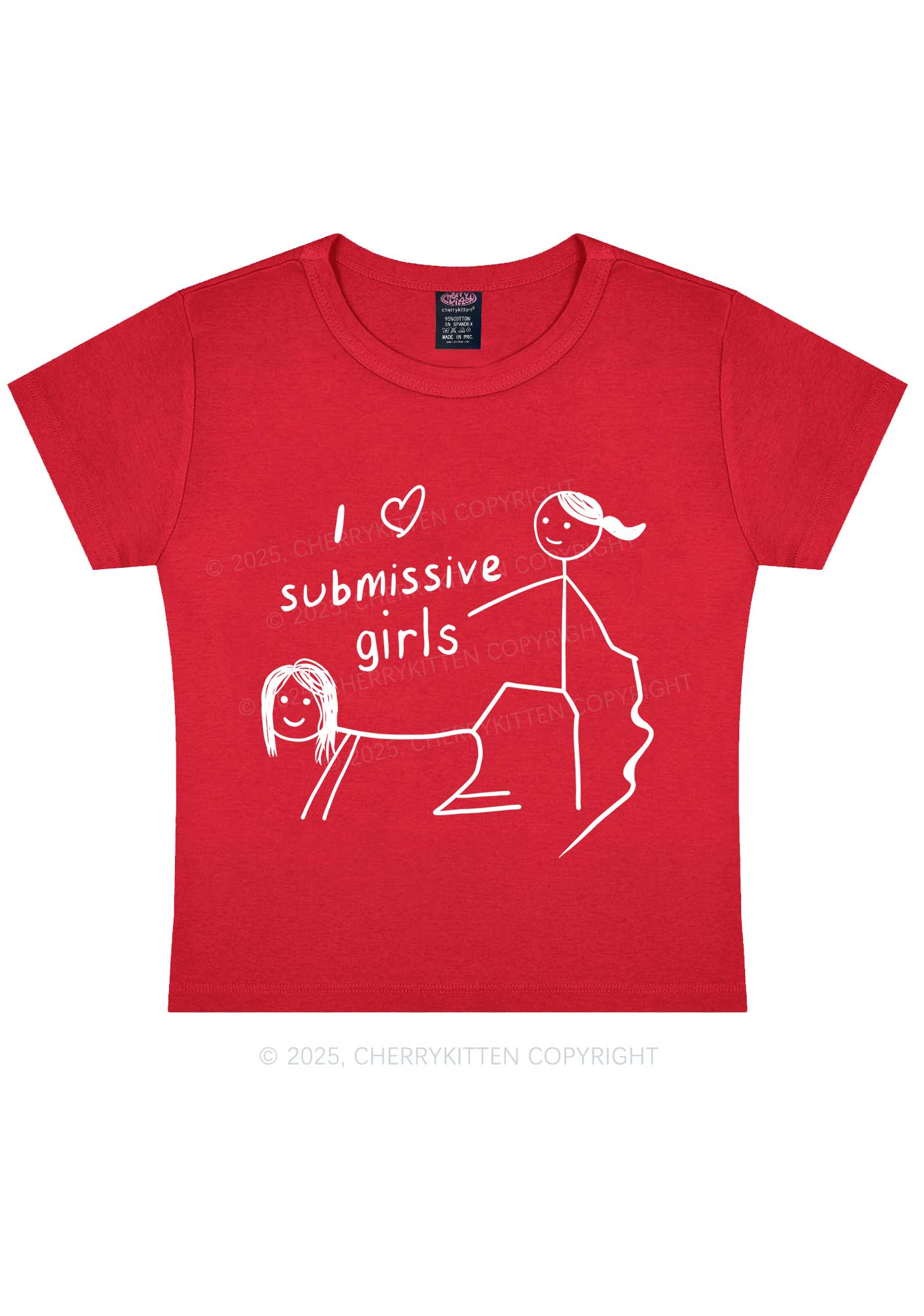 I Love S Girls Pride Y2K Baby Tee Cherrykitten - Image 6