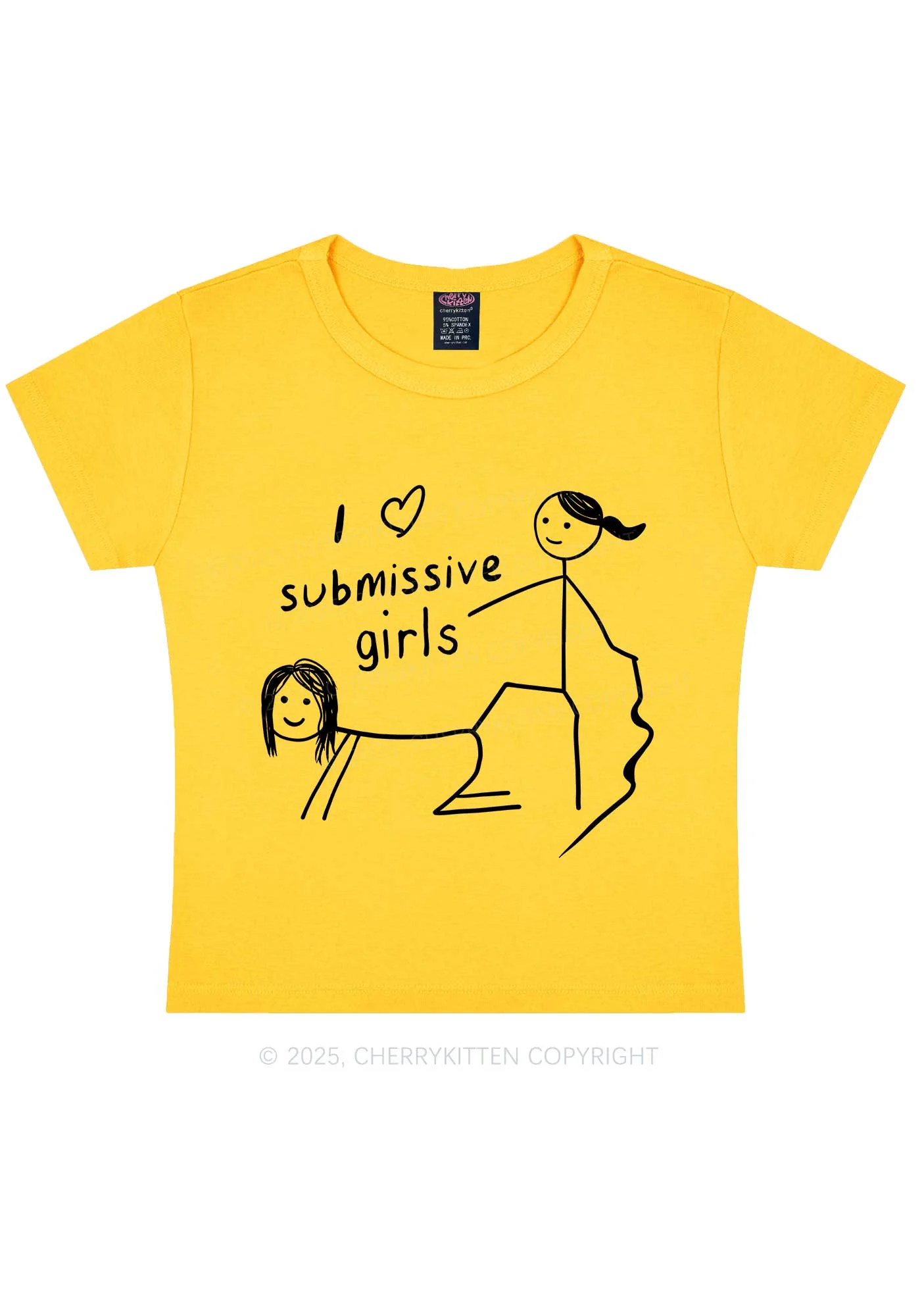 I Love S Girls Pride Y2K Baby Tee Cherrykitten - Image 7
