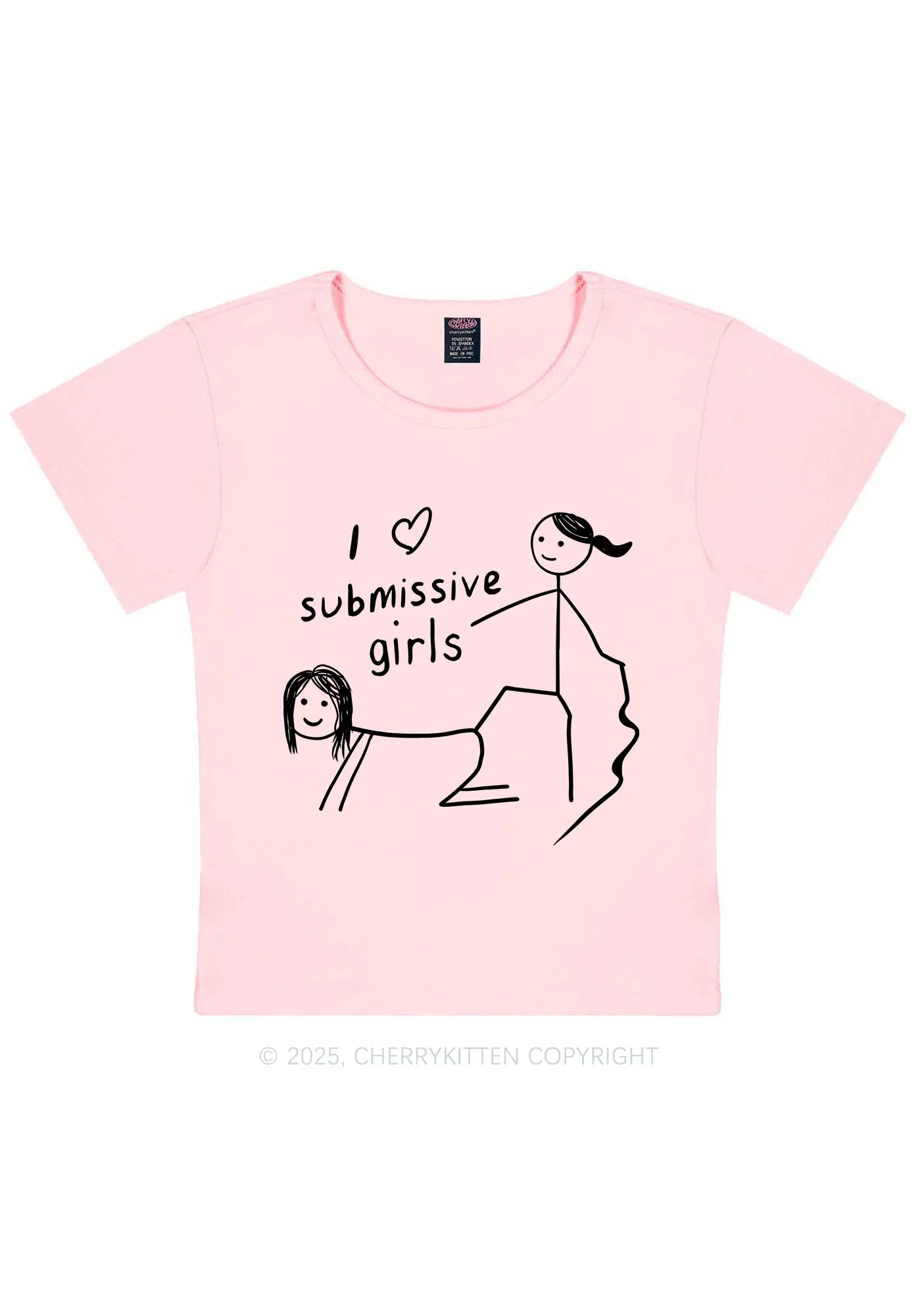 I Love S Girls Pride Y2K Baby Tee Cherrykitten - Image 9