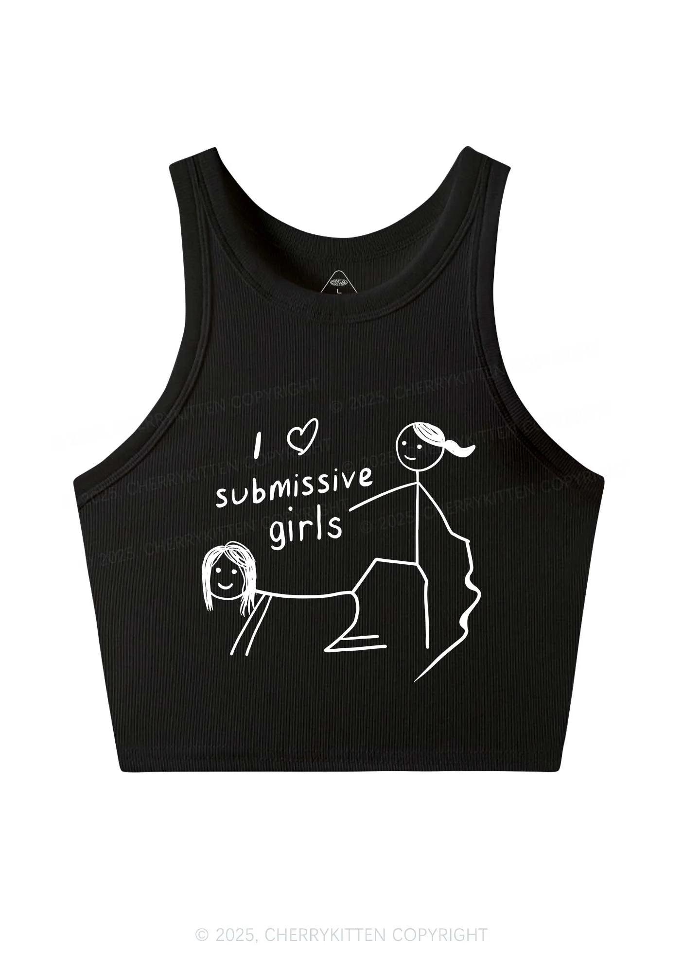 I Love S Girls Pride Y2K Crop Tank Top Cherrykitten - Image 3