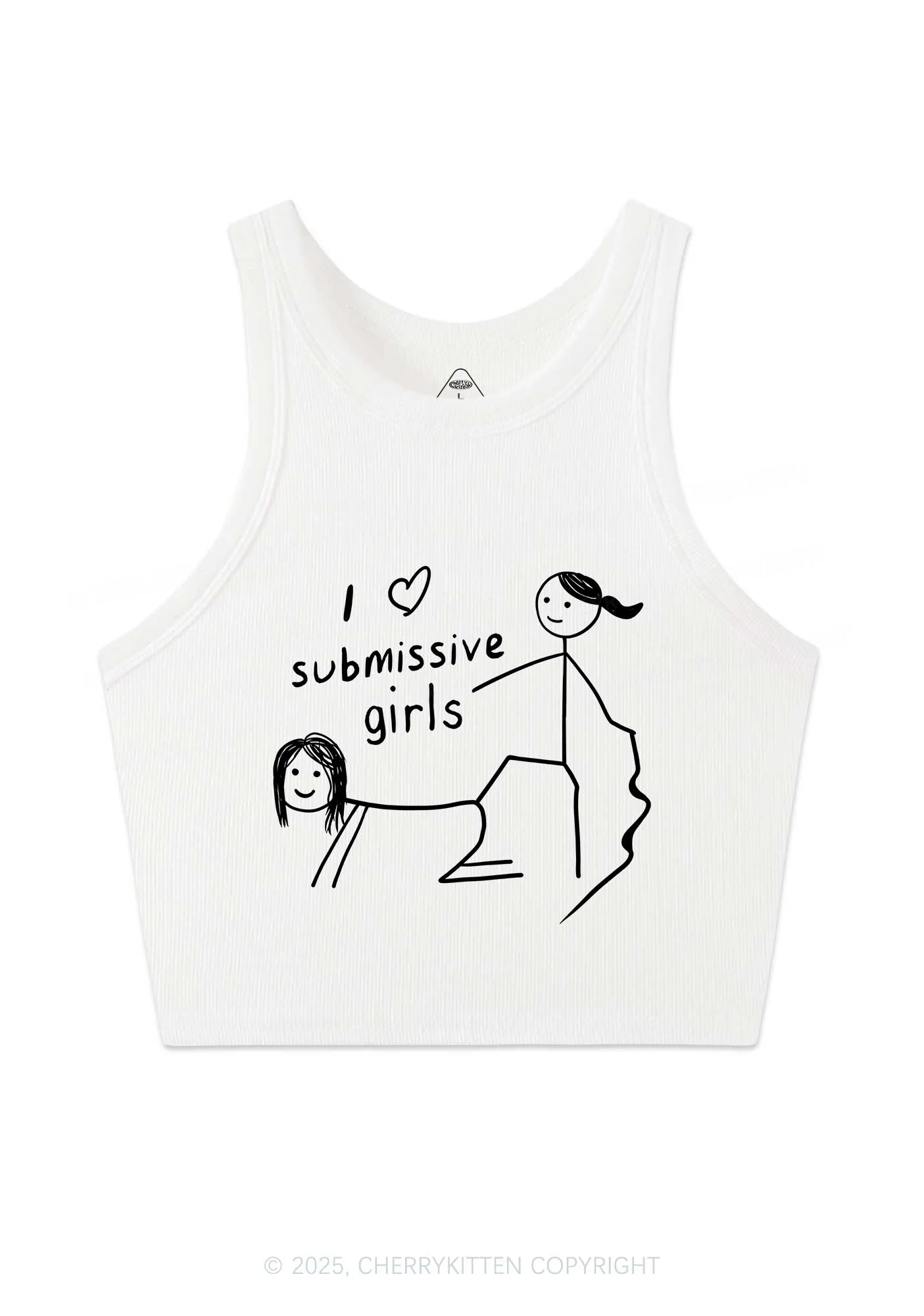 I Love S Girls Pride Y2K Crop Tank Top Cherrykitten - Image 4