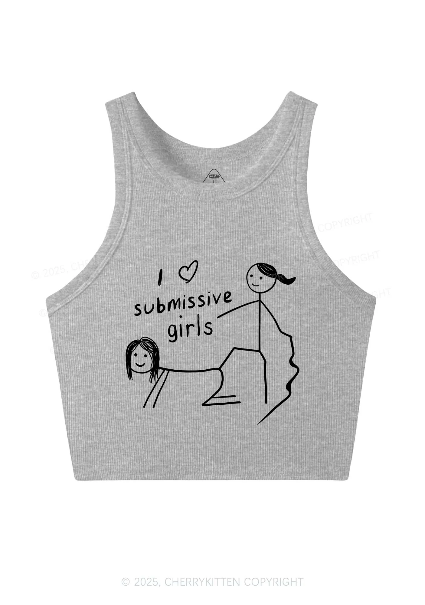 I Love S Girls Pride Y2K Crop Tank Top Cherrykitten - Image 5
