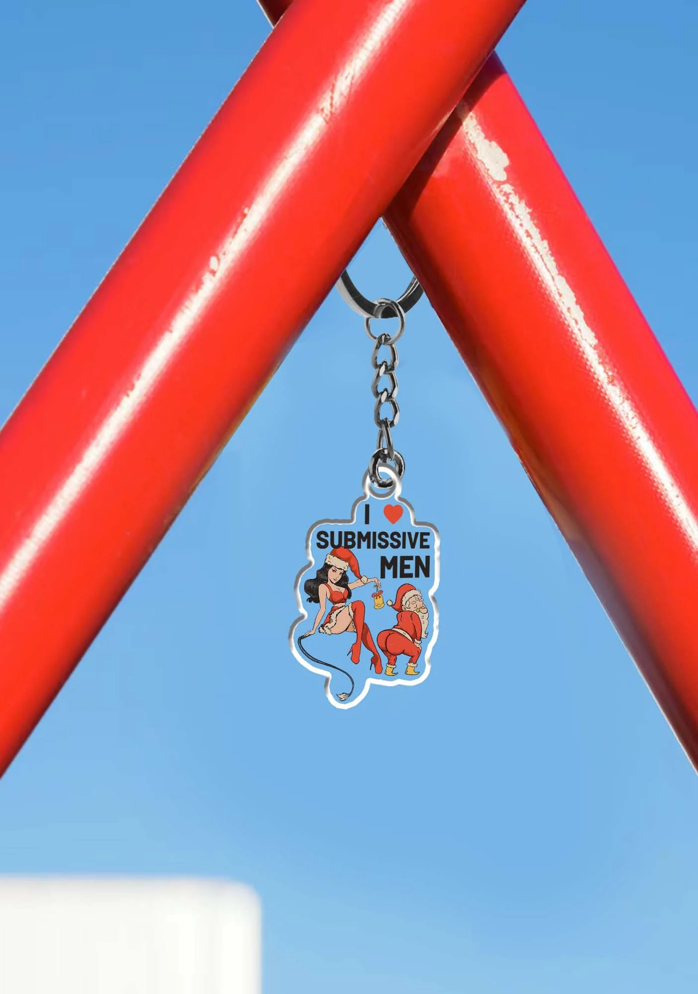 I Love S Men Christmas 1Pc Y2K Keychain Cherrykitten - Image 3