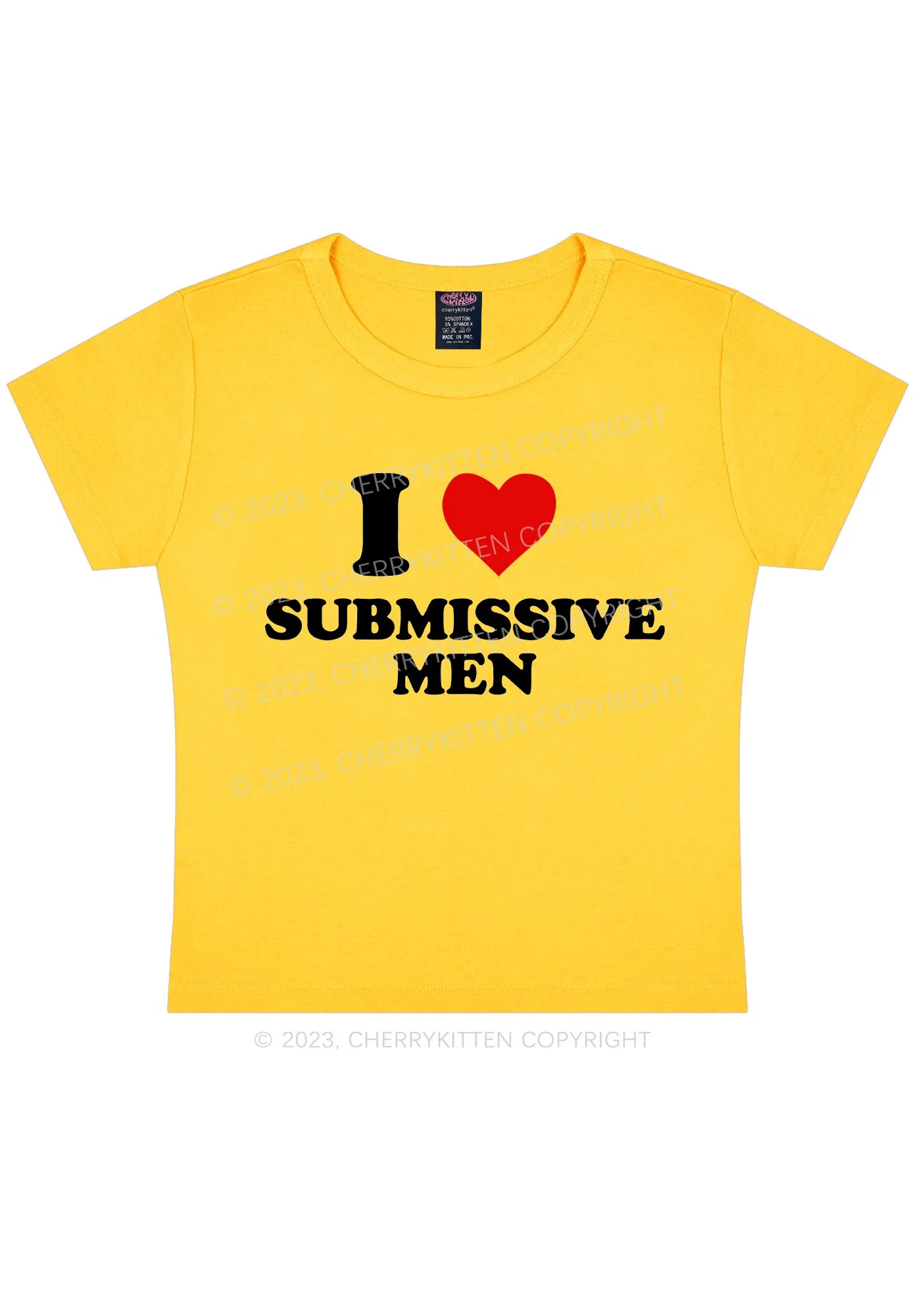 I Love S Men Y2K Baby Tee - Image 5