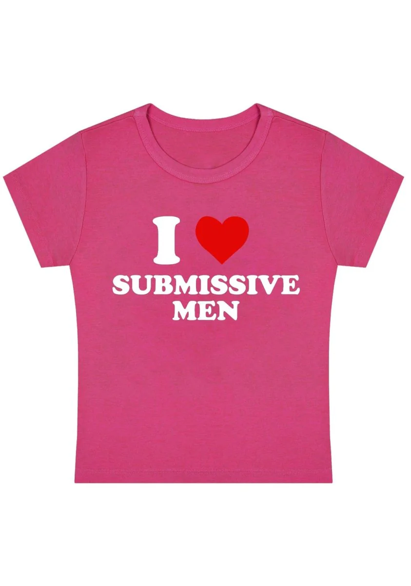 I Love S Men Y2K Baby Tee - Image 9