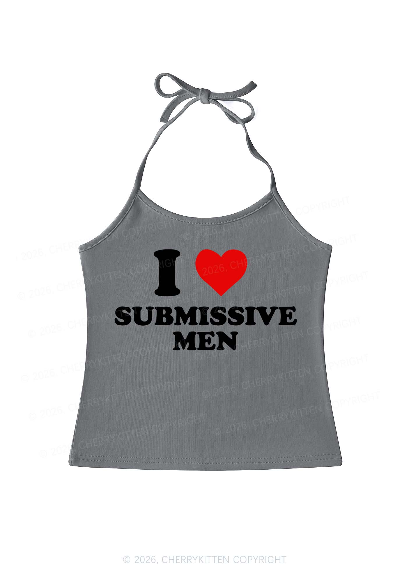 I Love S Men Y2K Halter Neck Cami Cherrykitten - Image 10