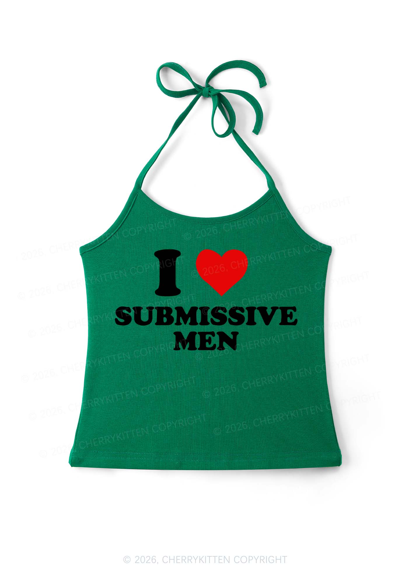 I Love S Men Y2K Halter Neck Cami Cherrykitten - Image 11