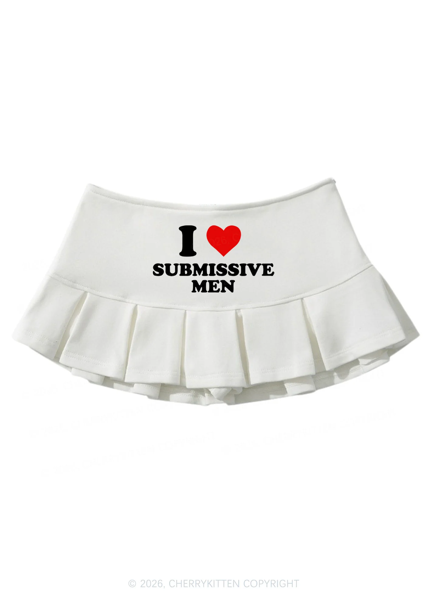 I Love S Men Y2K Mini Pleated Skirts Cherrykitten - Image 3