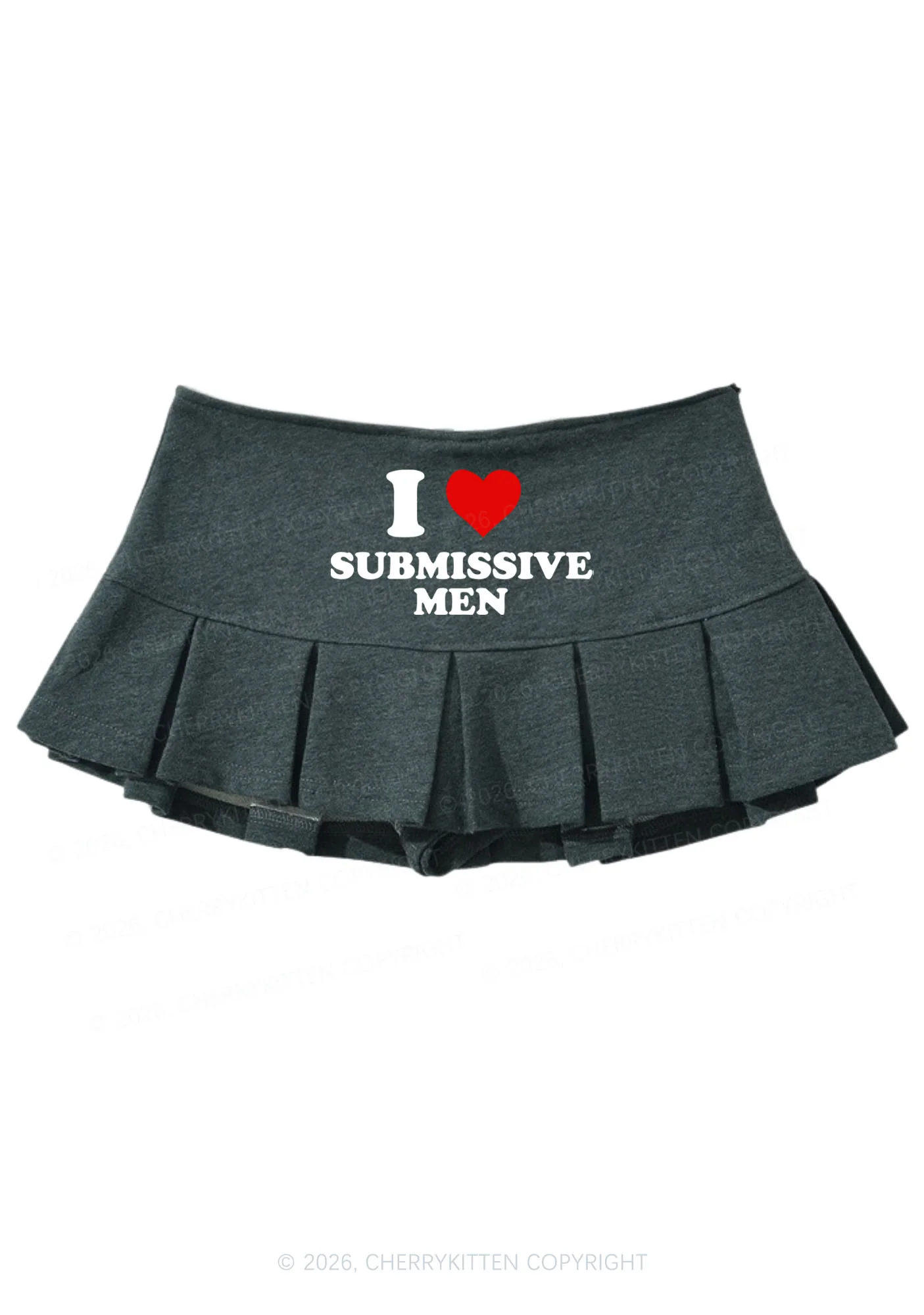 I Love S Men Y2K Mini Pleated Skirts Cherrykitten - Image 5