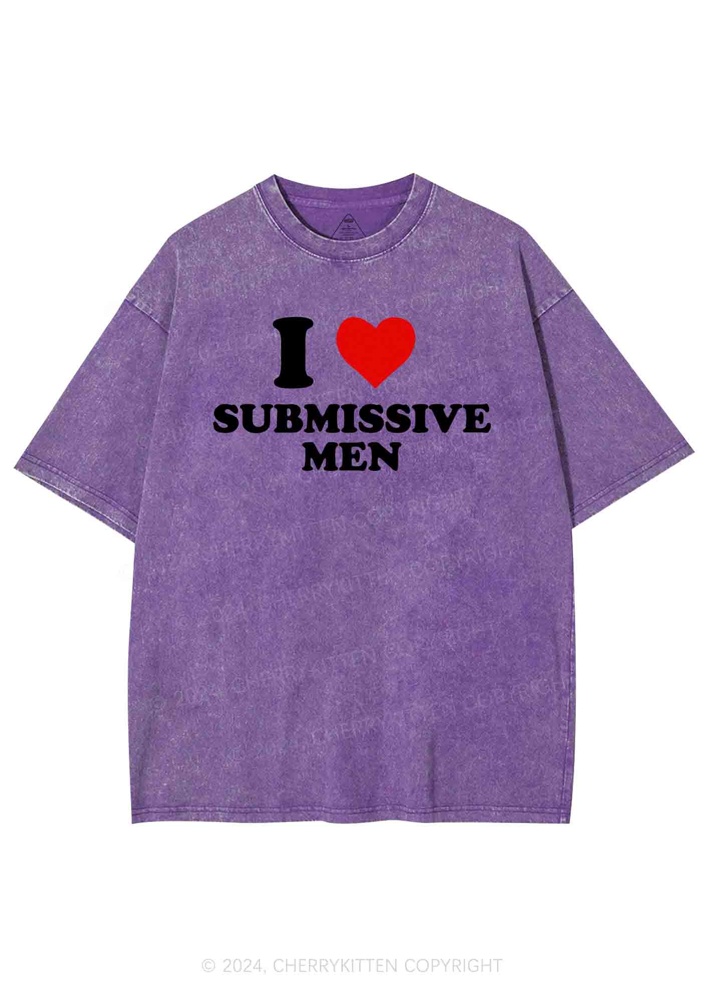 I Love S Men Y2K Washed Tee Cherrykitten - Image 5